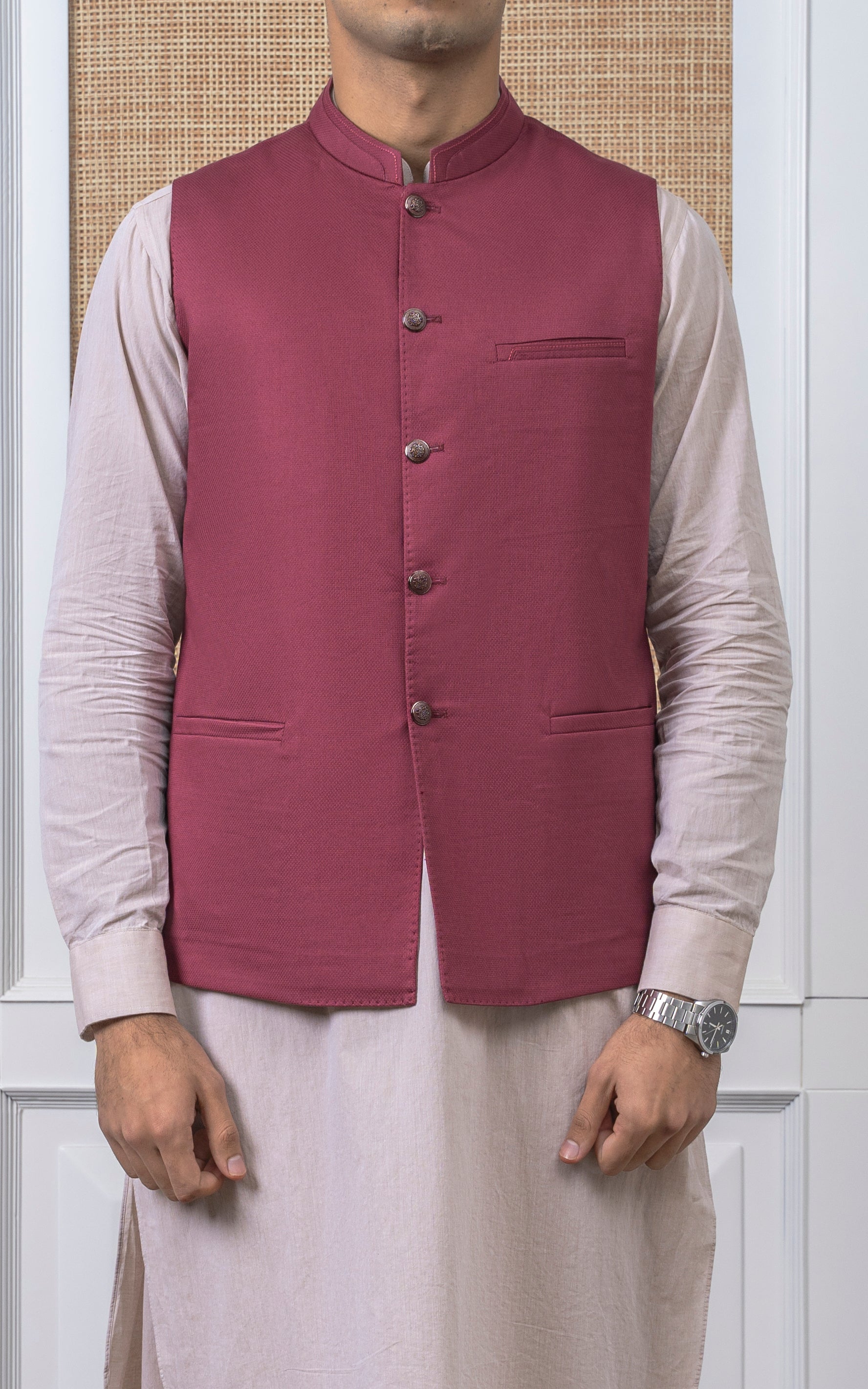 DOBBY TEXTURED W/C - PREMIUM COLLECTION  CORAL