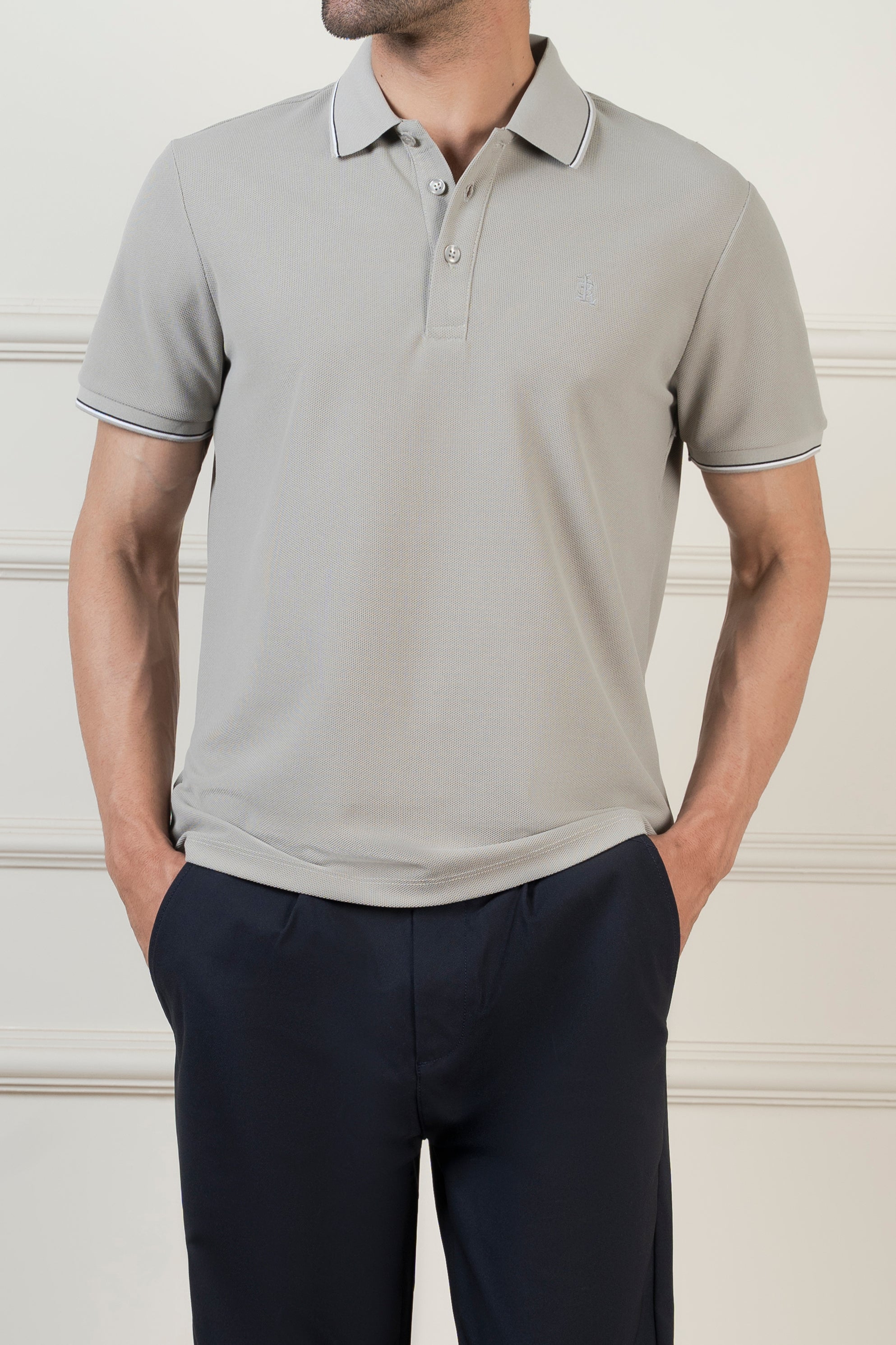 CLASSIC TIPPING POLO ASH GREY