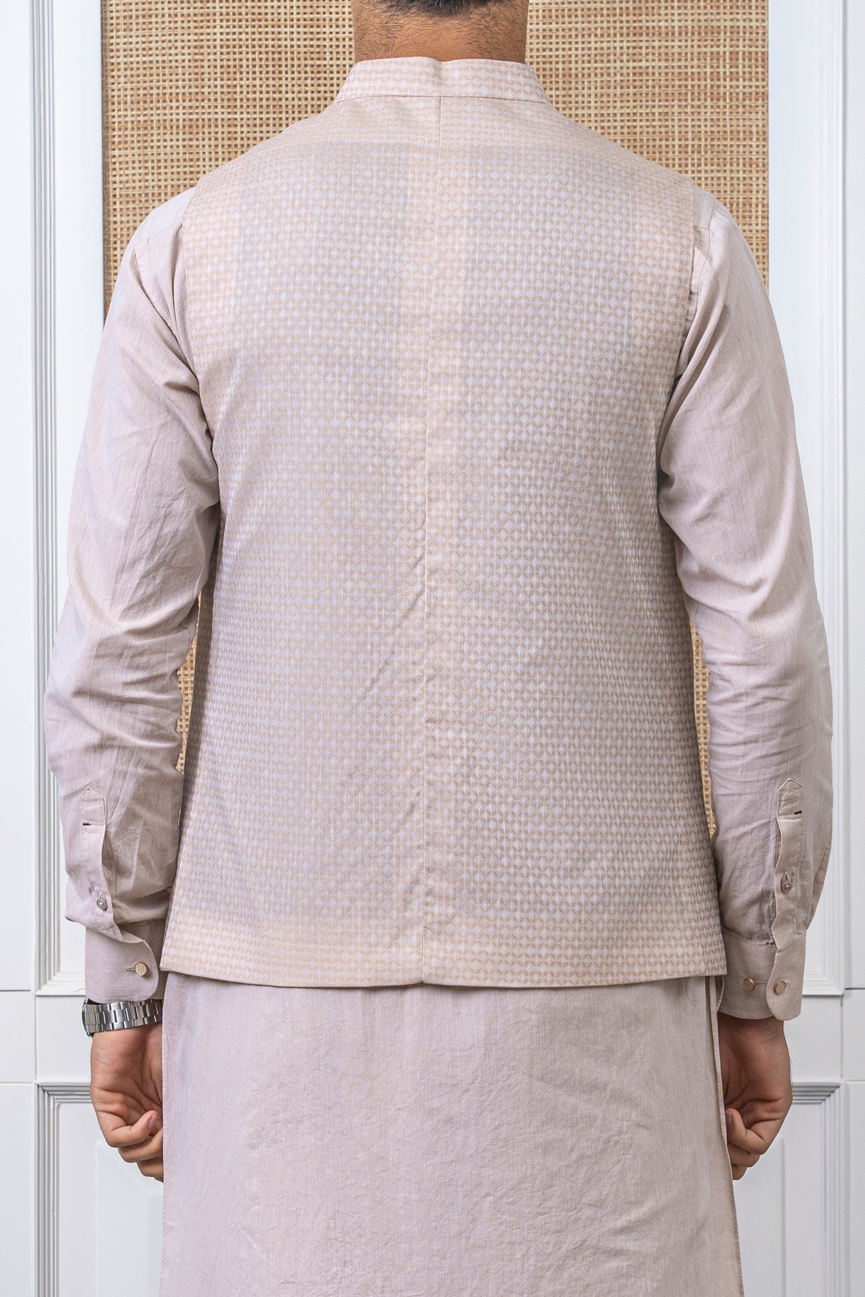 YARN DYED JACQUARD W/C -PREMIUM COLLECTION LIGHT BEIGE