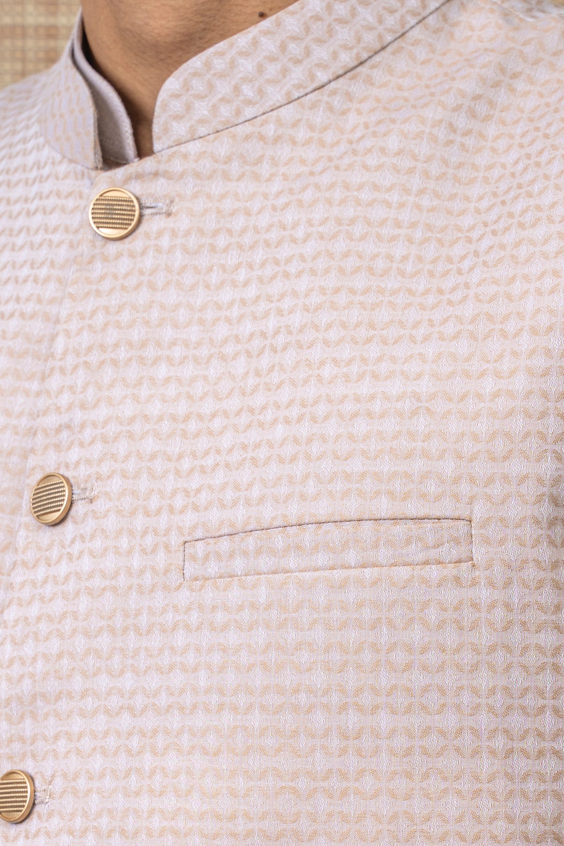 YARN DYED JACQUARD W/C -PREMIUM COLLECTION LIGHT BEIGE