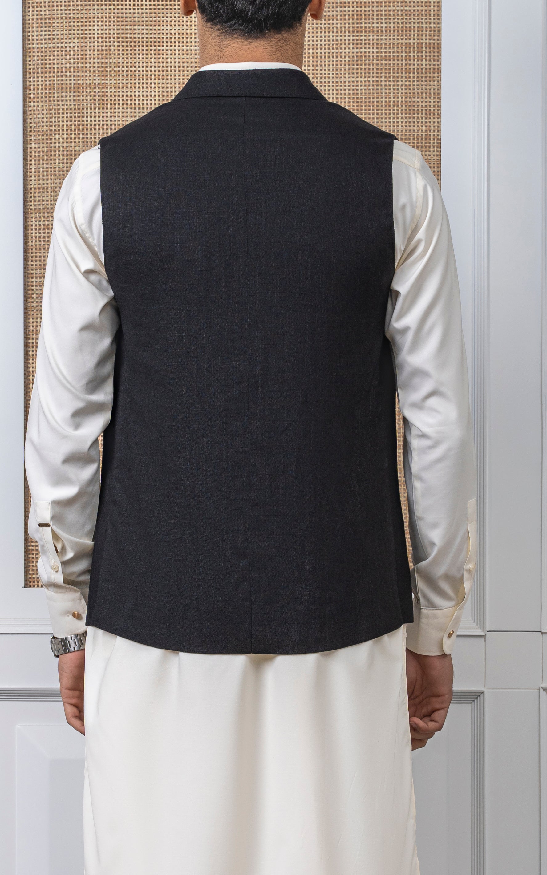 COTTON LINEN W/C -EXCLUSIVE COLLECTION BLACK