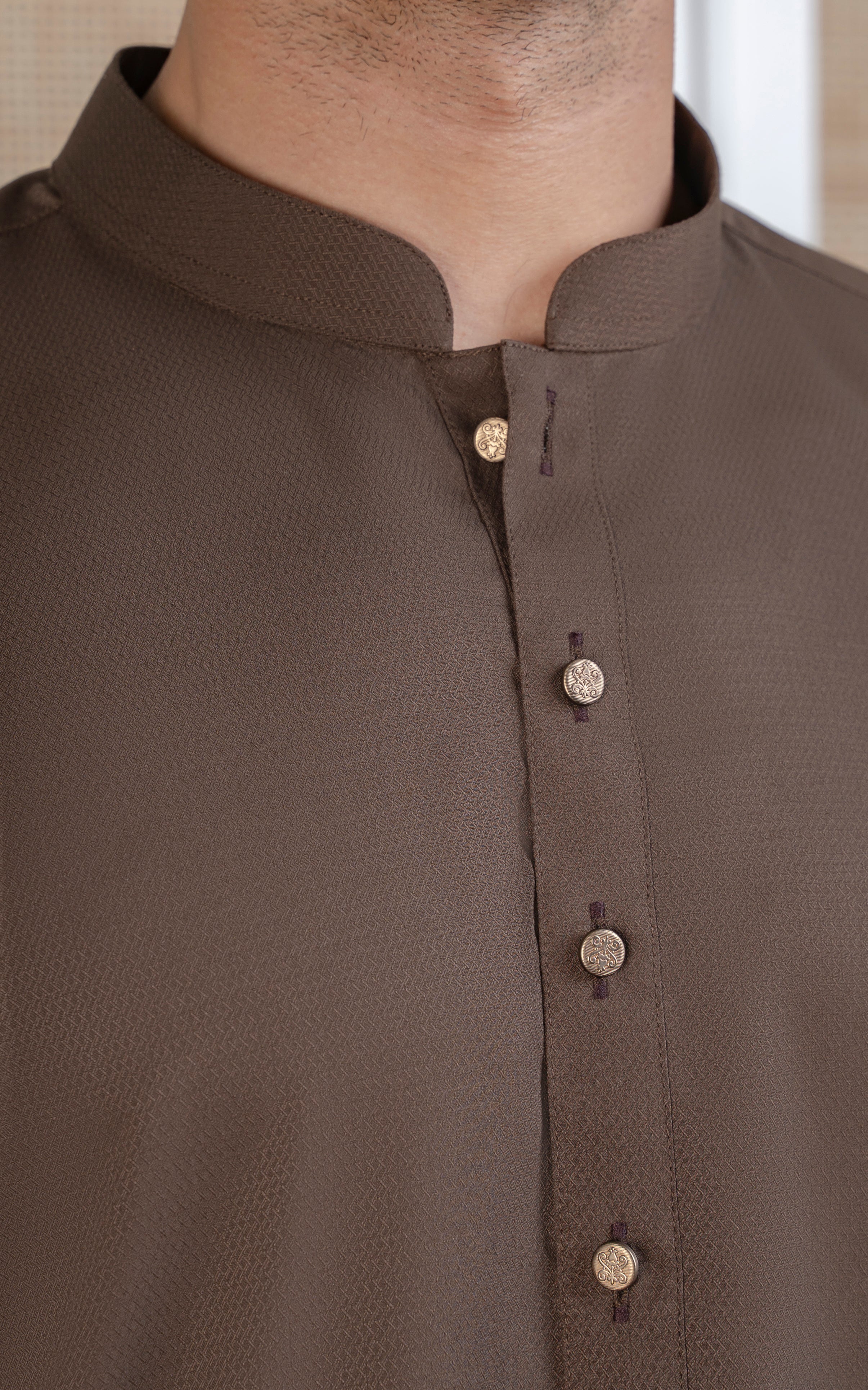 BLENDED KAMEEZ SHALWAR - SIGNATURE COLLECTION MID BROWN