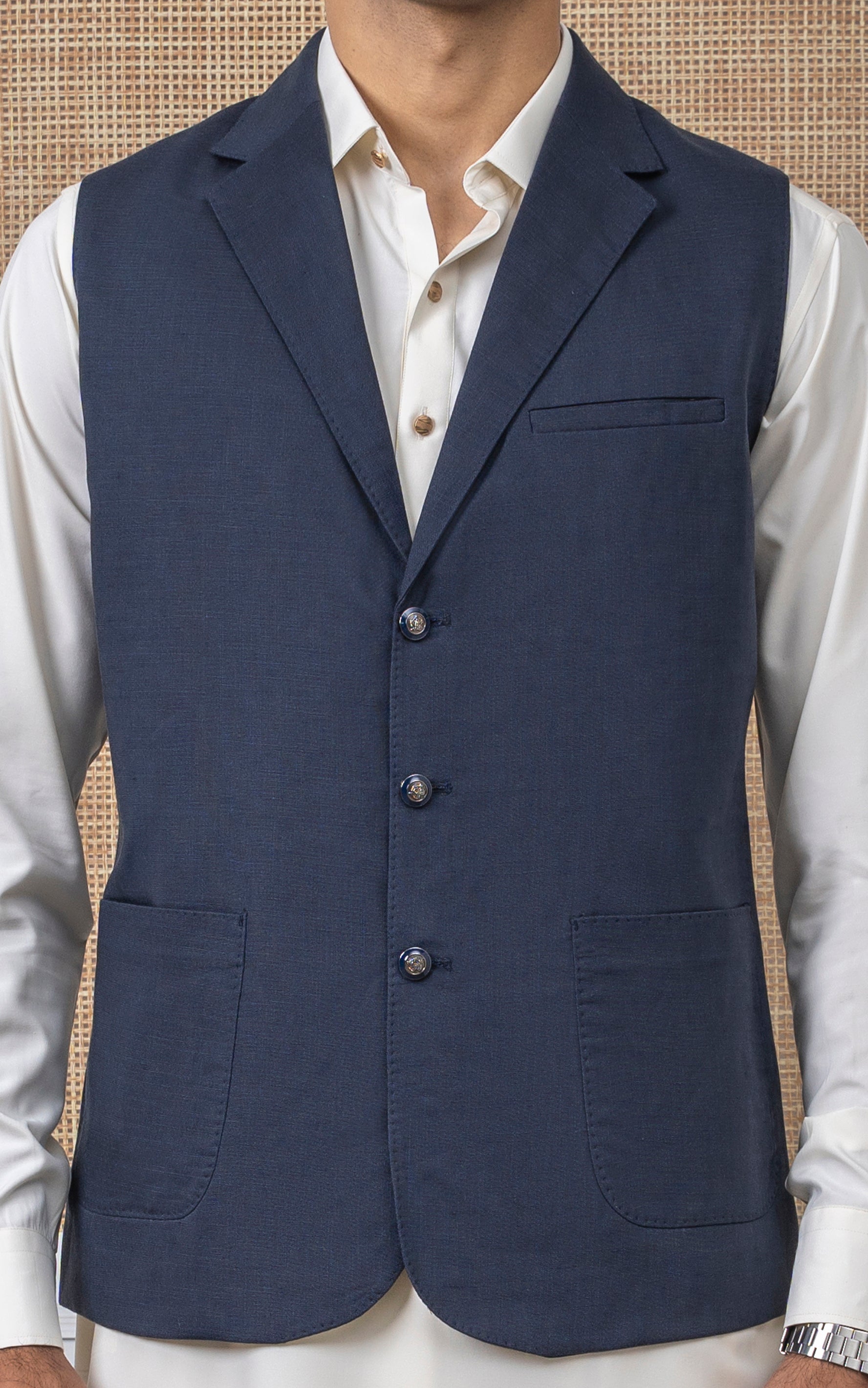 COTTON LINEN W/C -EXCLUSIVE COLLECTION DARK GREY