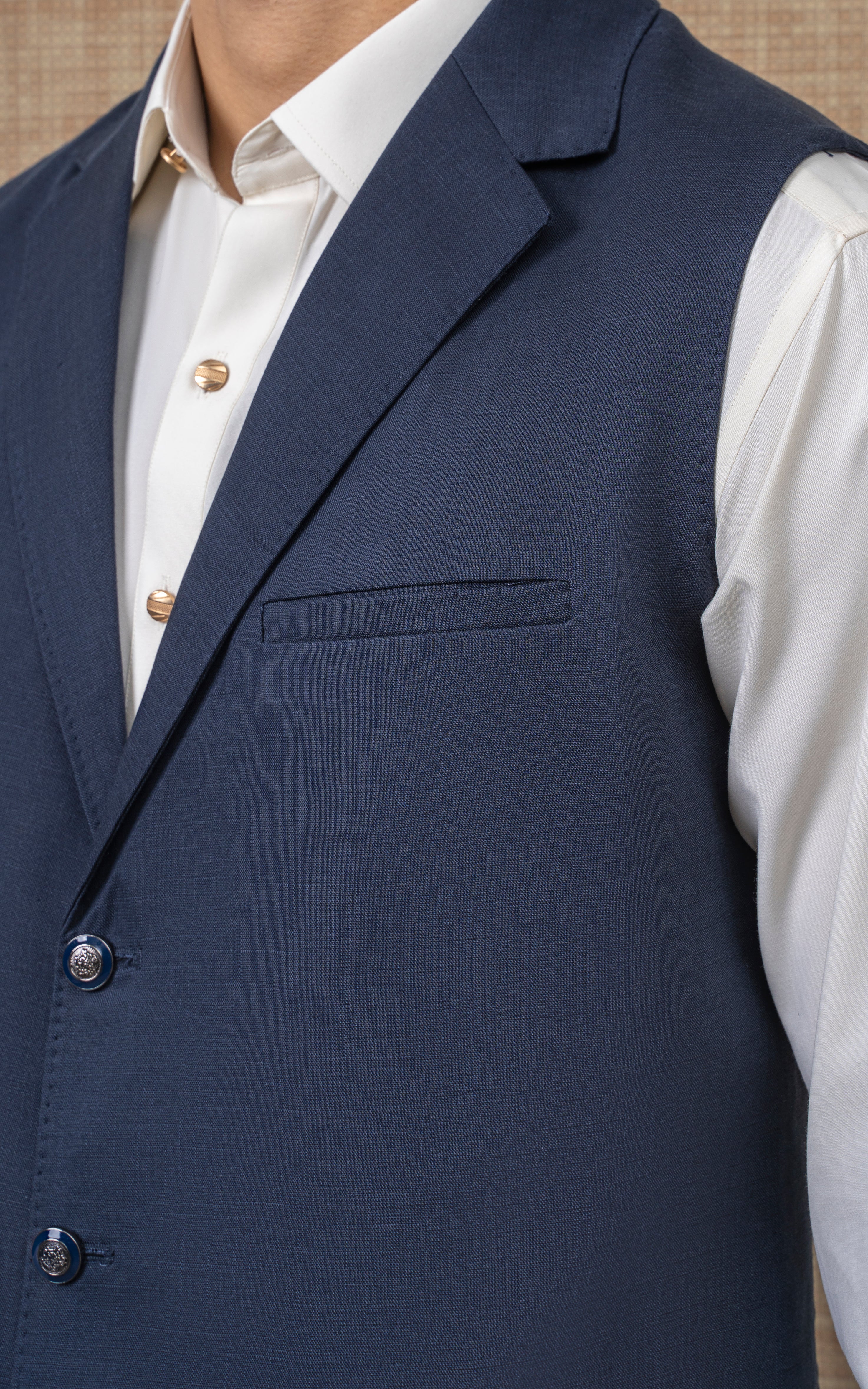 COTTON LINEN W/C -EXCLUSIVE COLLECTION DARK GREY