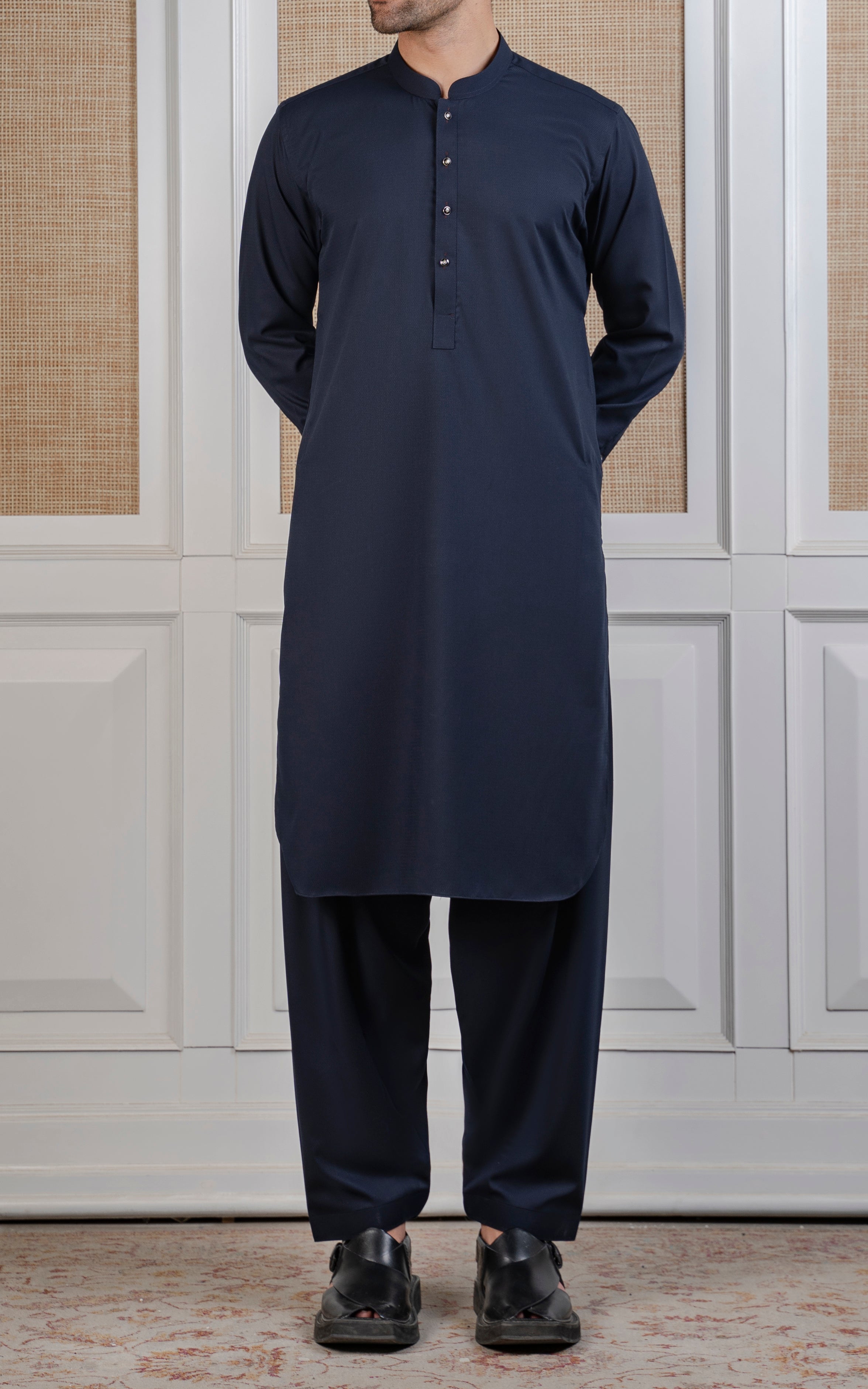 BLENDED KAMEEZ SHALWAR - SIGNATURE COLLECTION NAVY