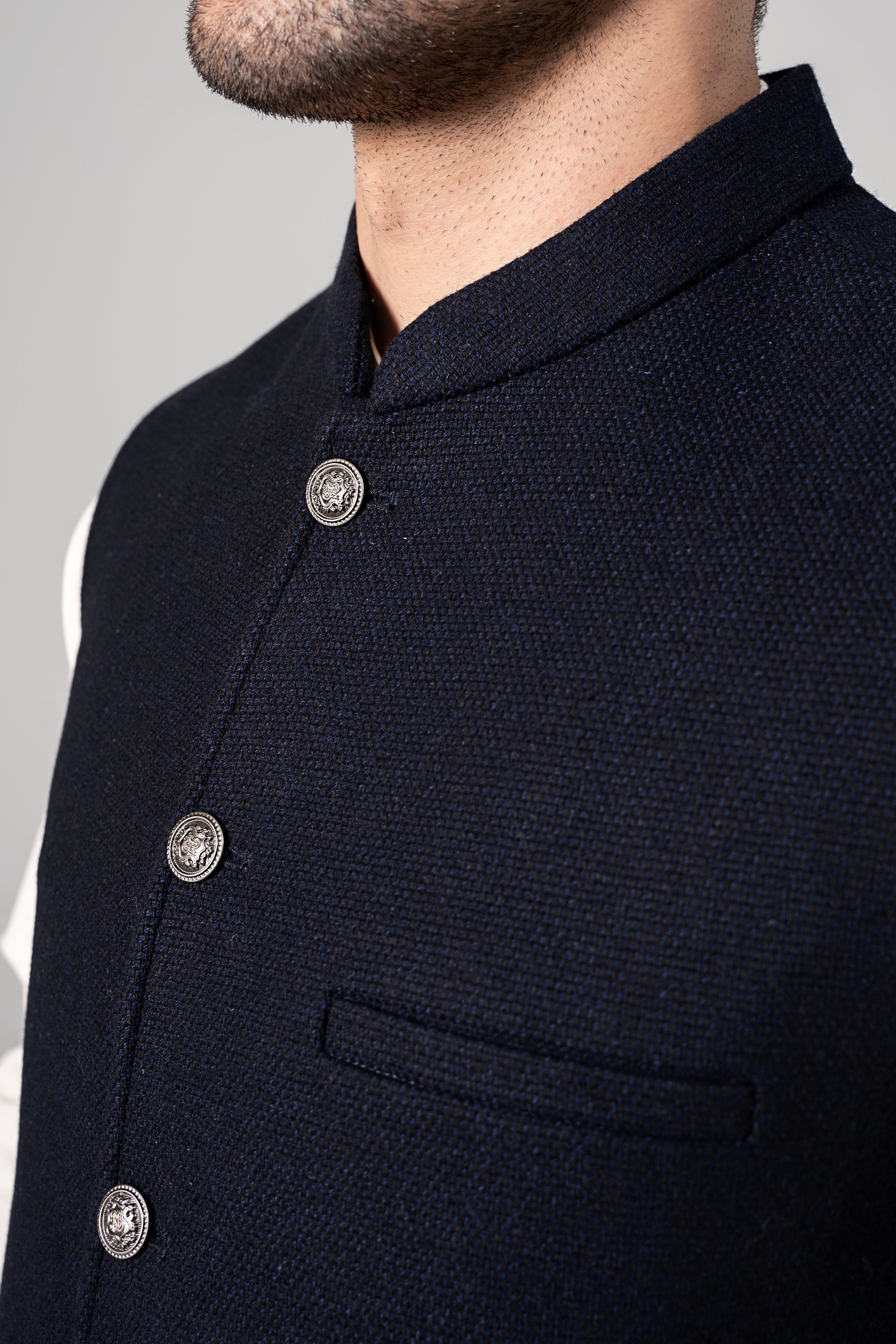 WOOLEN WAISTCOAT NAVY