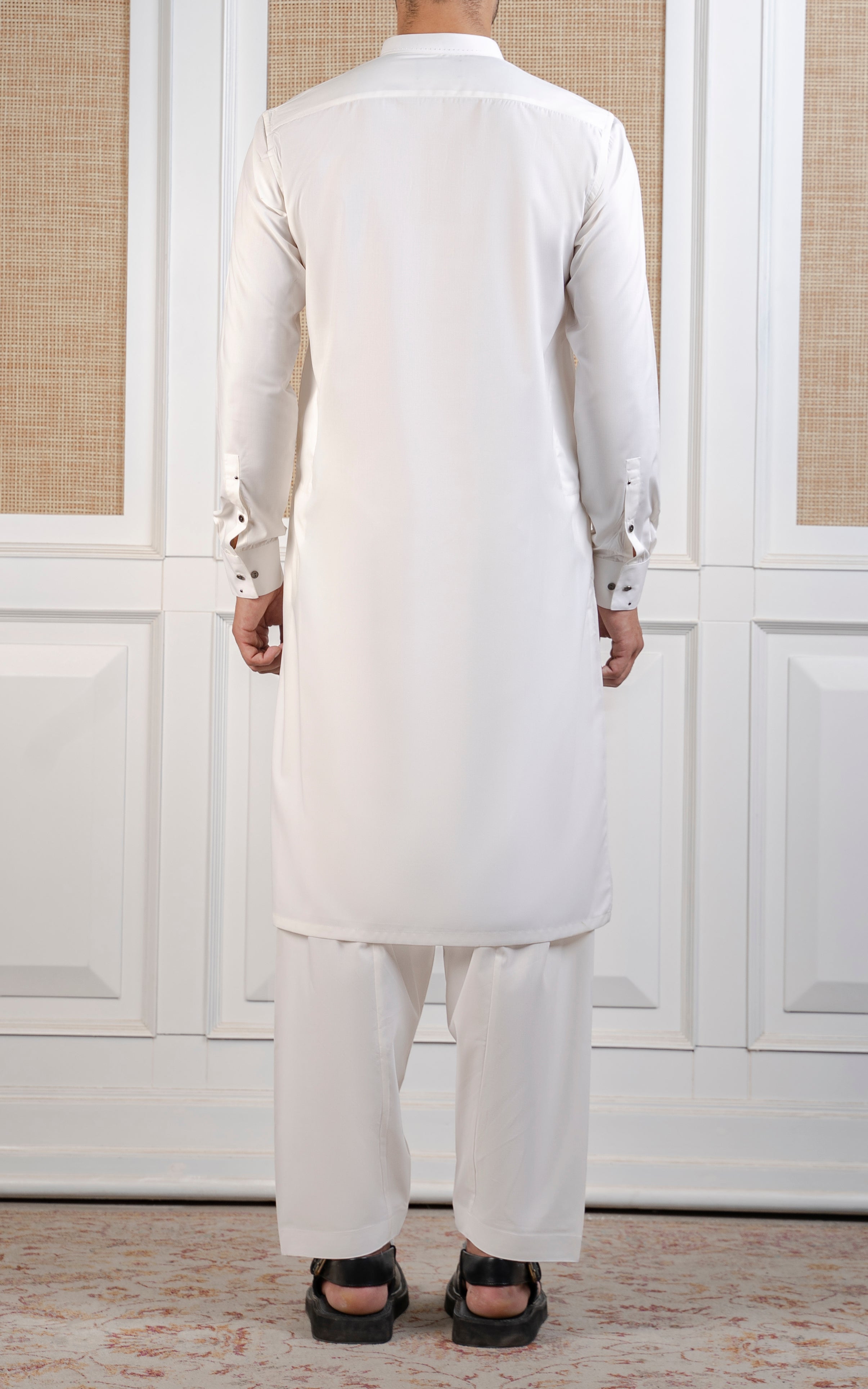 BLENDED KAMEEZ SHALWAR - SIGNATURE COLLECTION WHITE