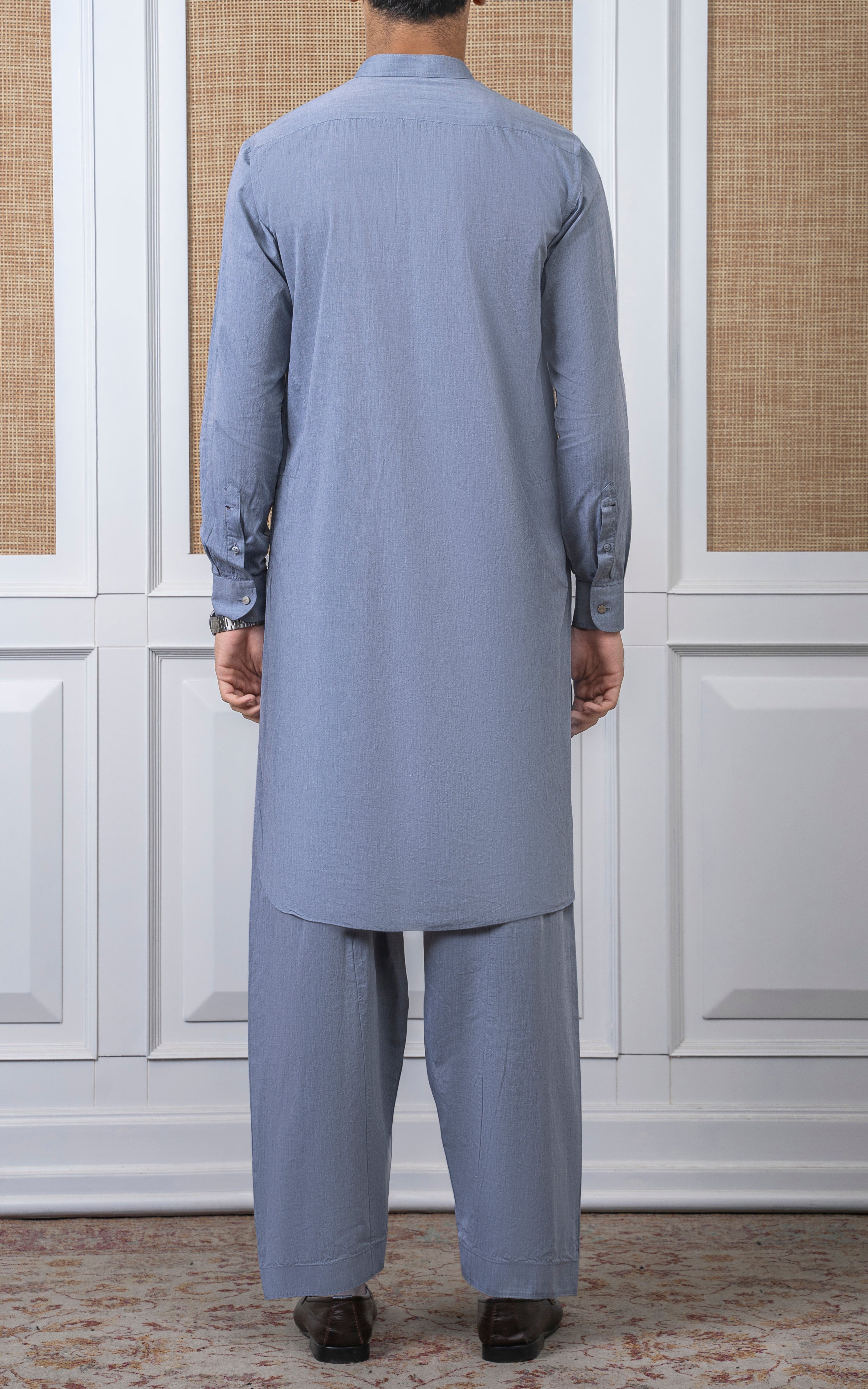 BLENDED KAMEEZ SHALWAR - CLASSIC COLLECTION BLUISH GREY