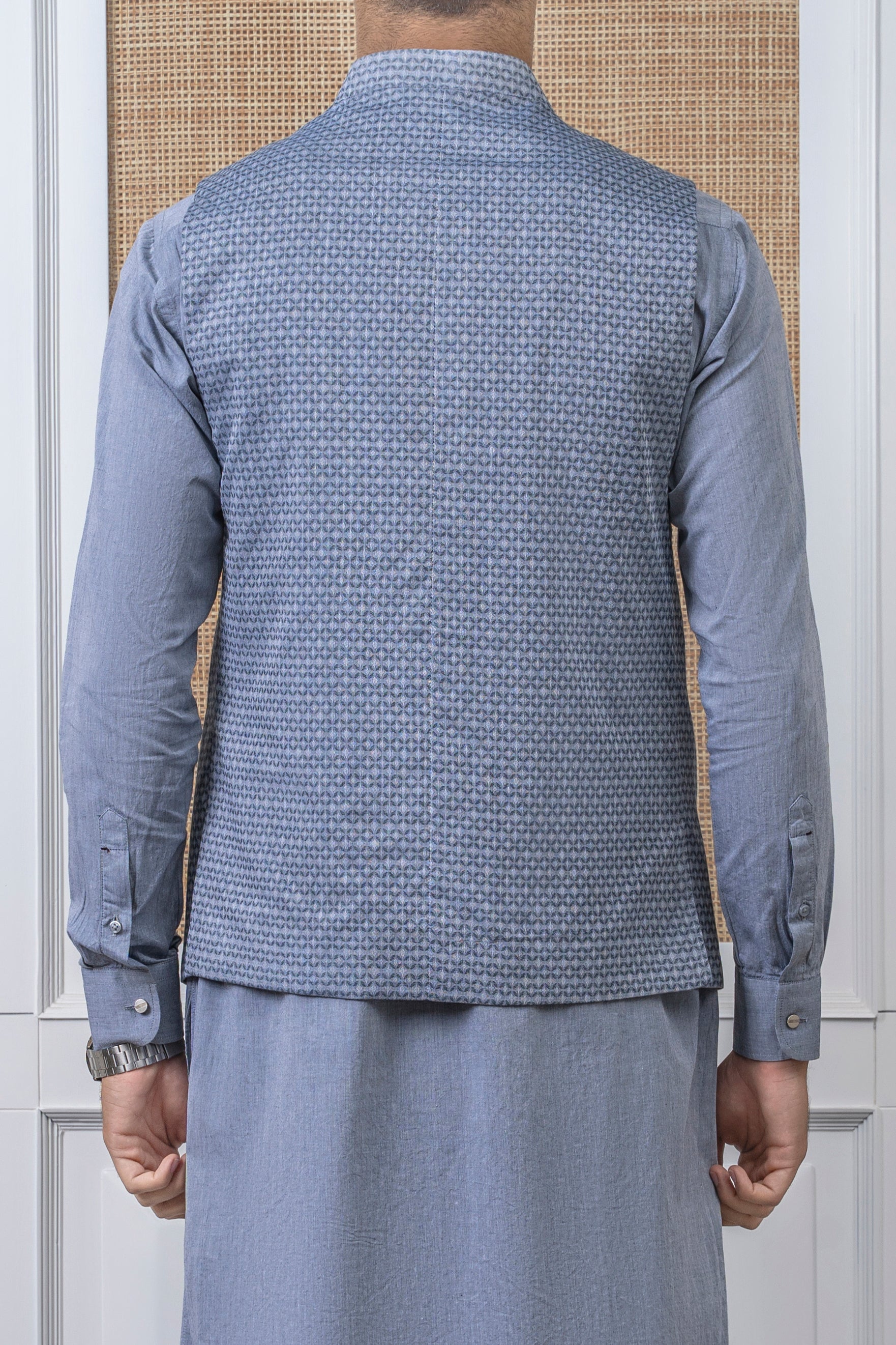 YARN DYED JACQUARD W/C -PREMIUM COLLECTION BLUISH GREY