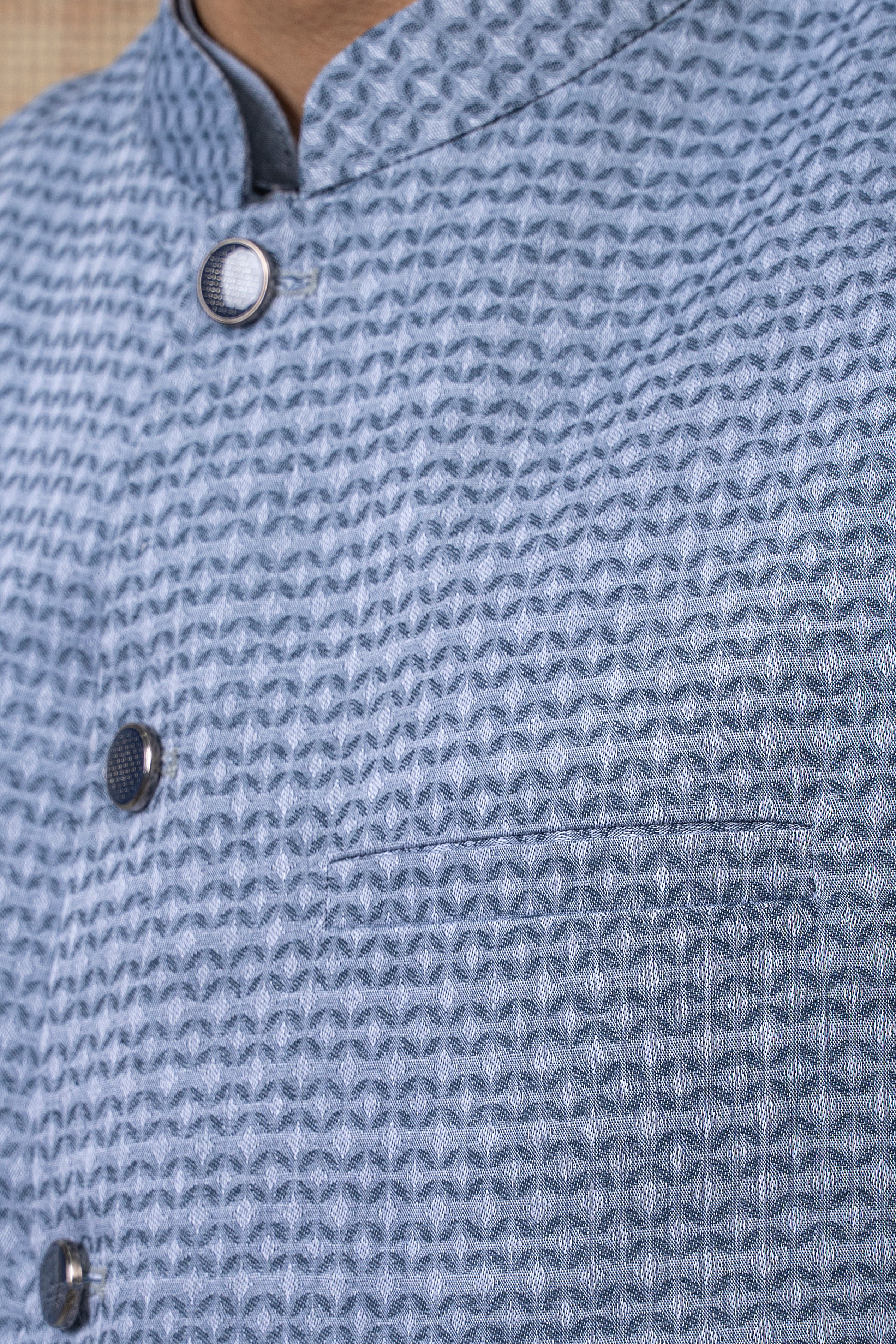 YARN DYED JACQUARD W/C -PREMIUM COLLECTION BLUISH GREY