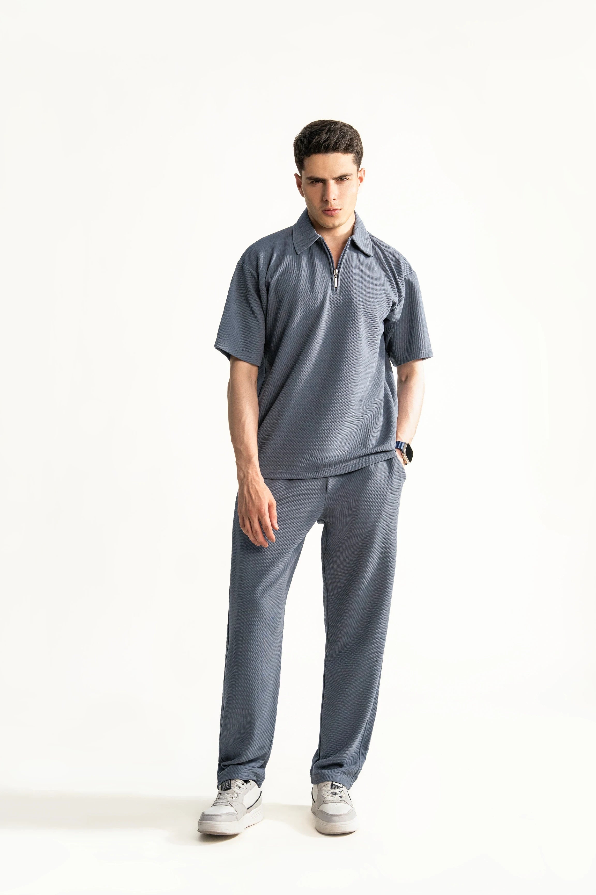 OVERSIZE POLO SHIRT GREY