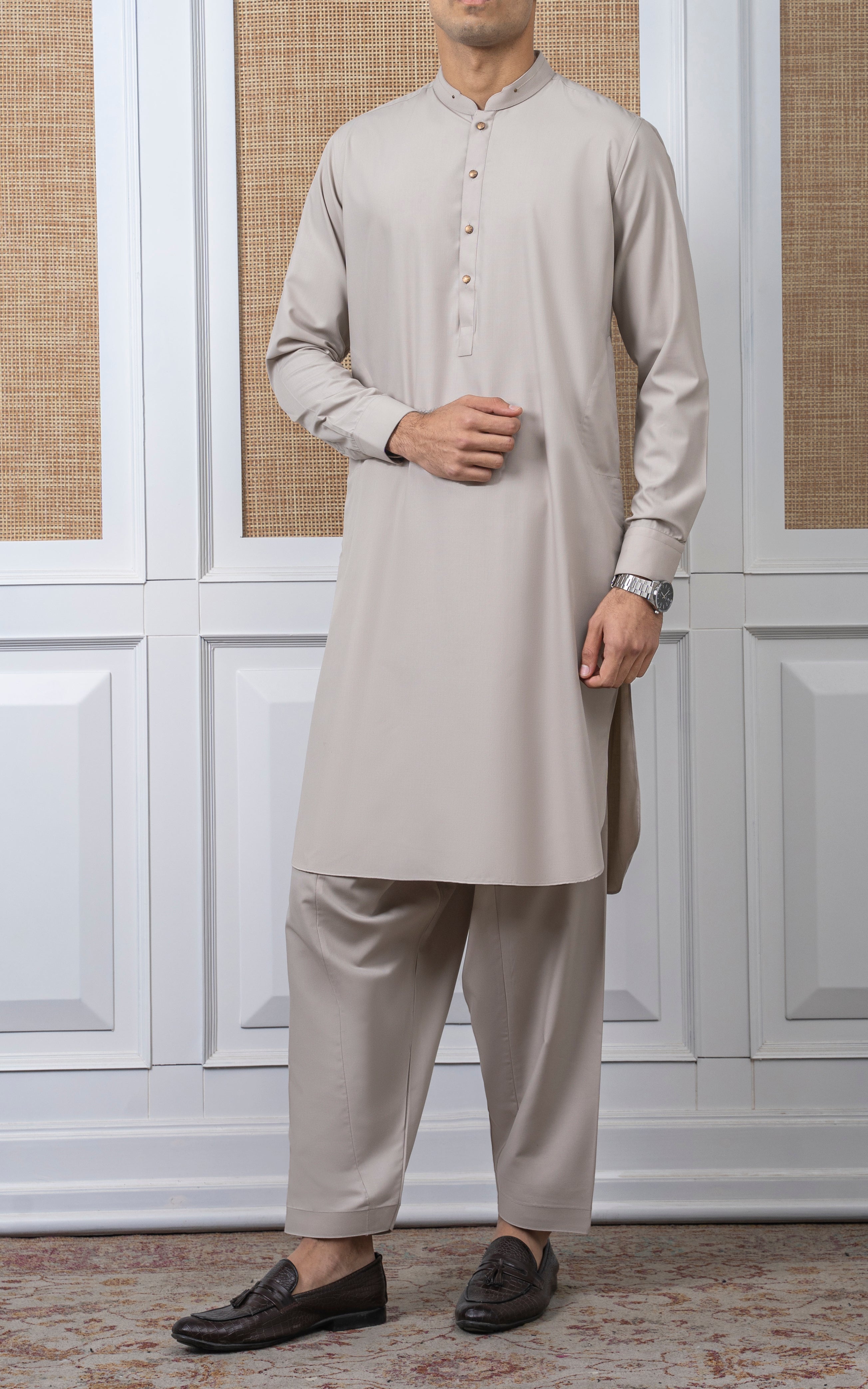 BLENDED KAMEEZ SHALWAR - SIGNATURE COLLECTION ALMOND