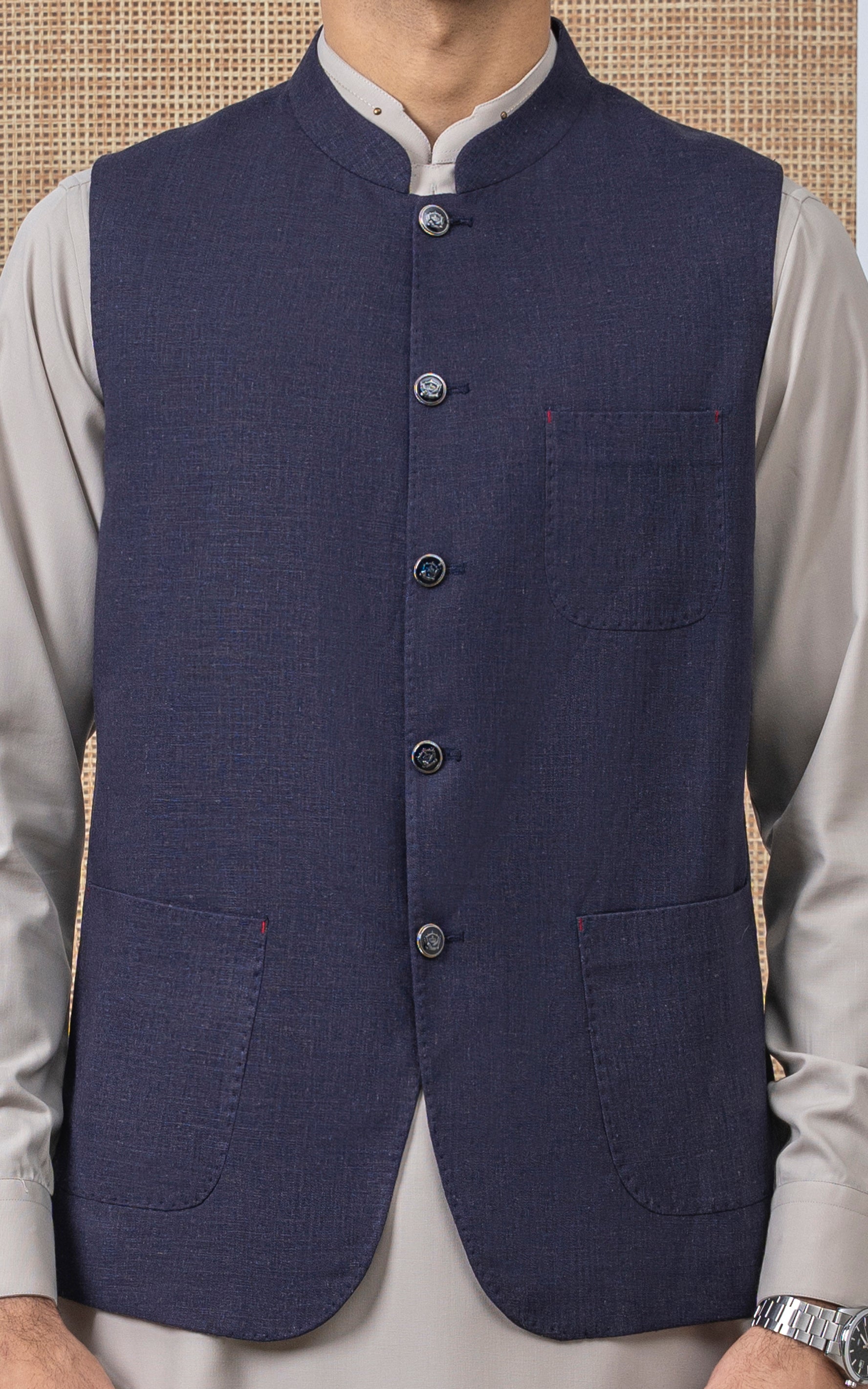 COTTON LINEN W/C - SIGNATURE COLLECTION NAVY