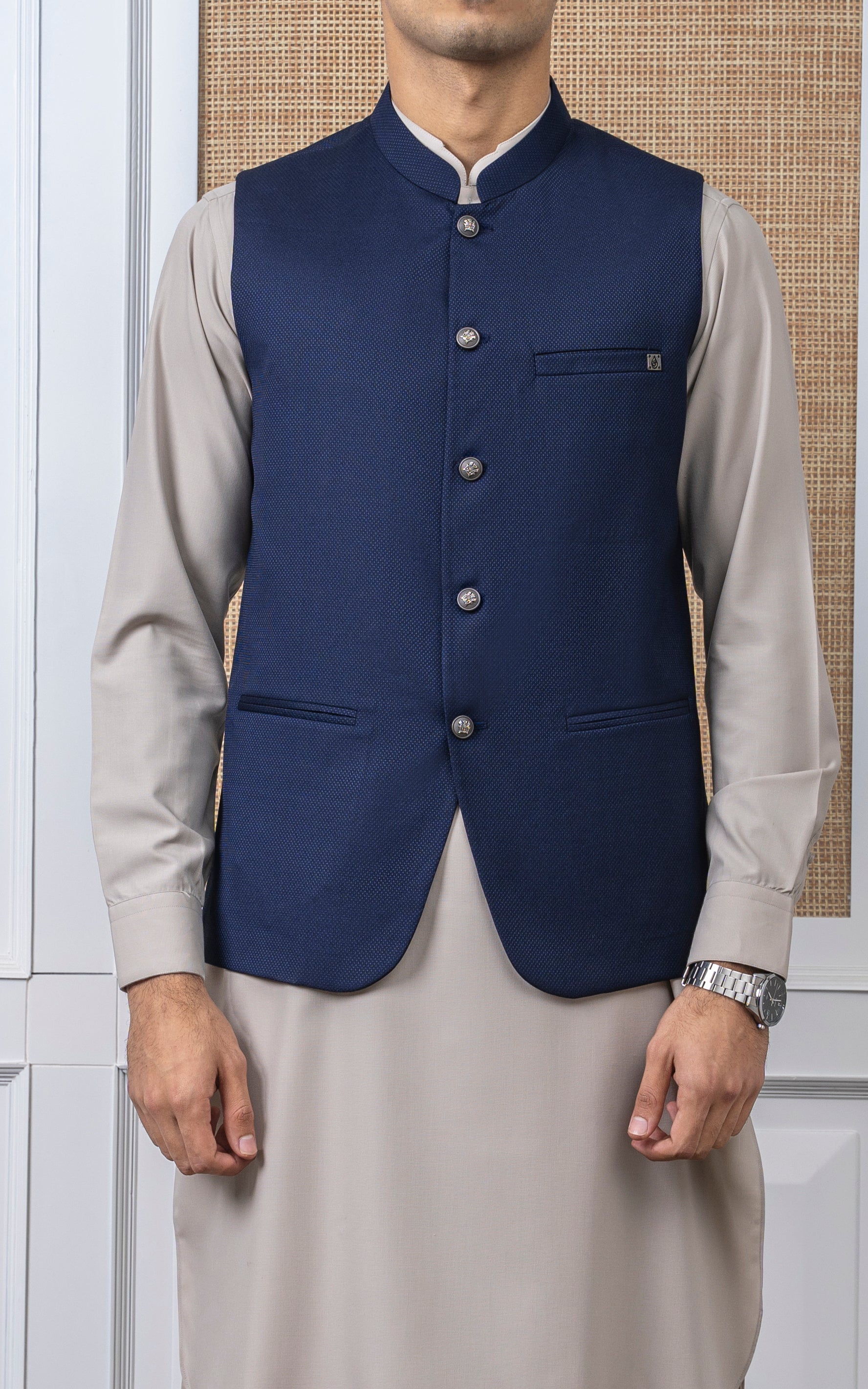 SELF TEXTURED W/C - SIGNATURE COLLECTION NAVY