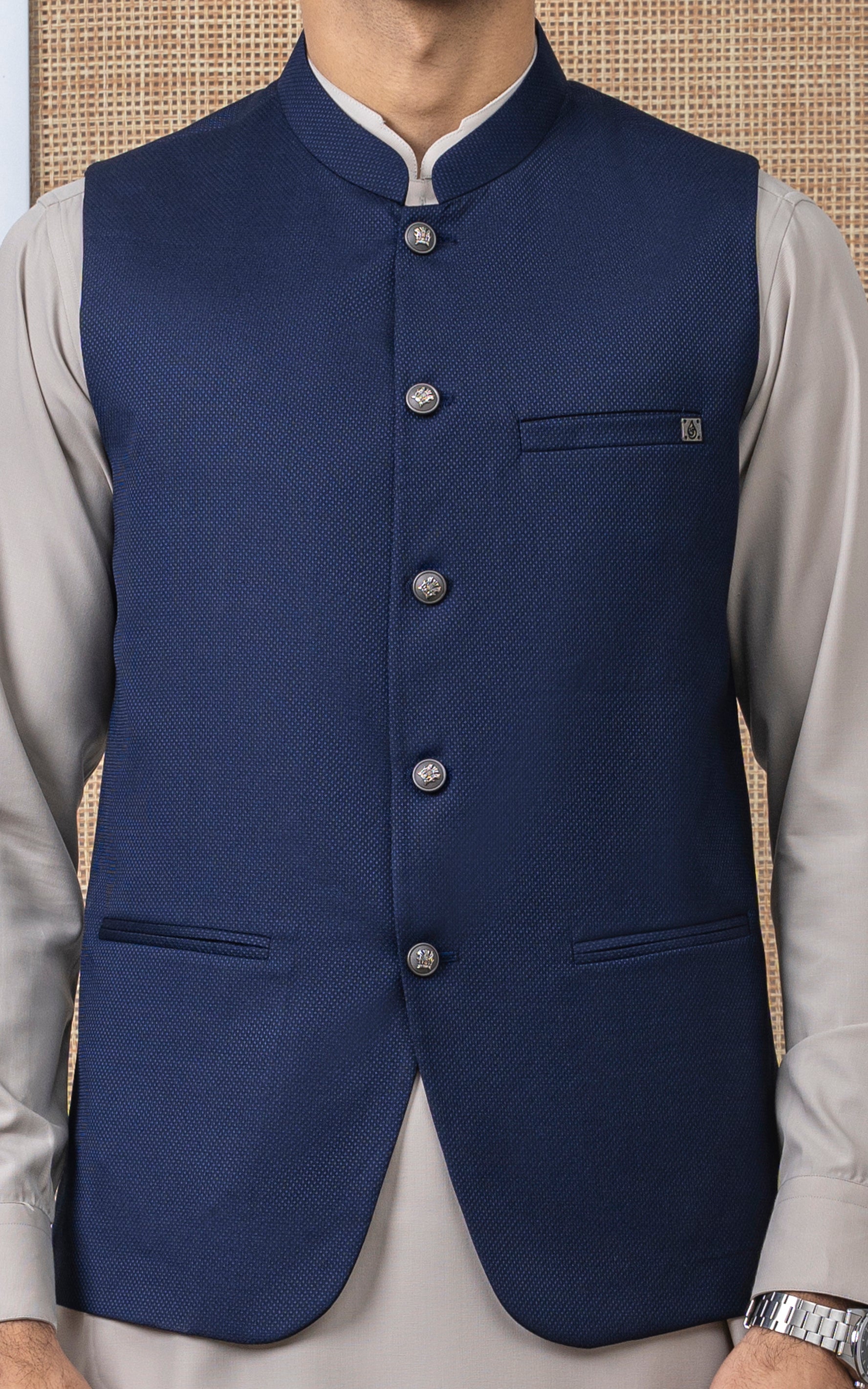 SELF TEXTURED W/C - SIGNATURE COLLECTION NAVY