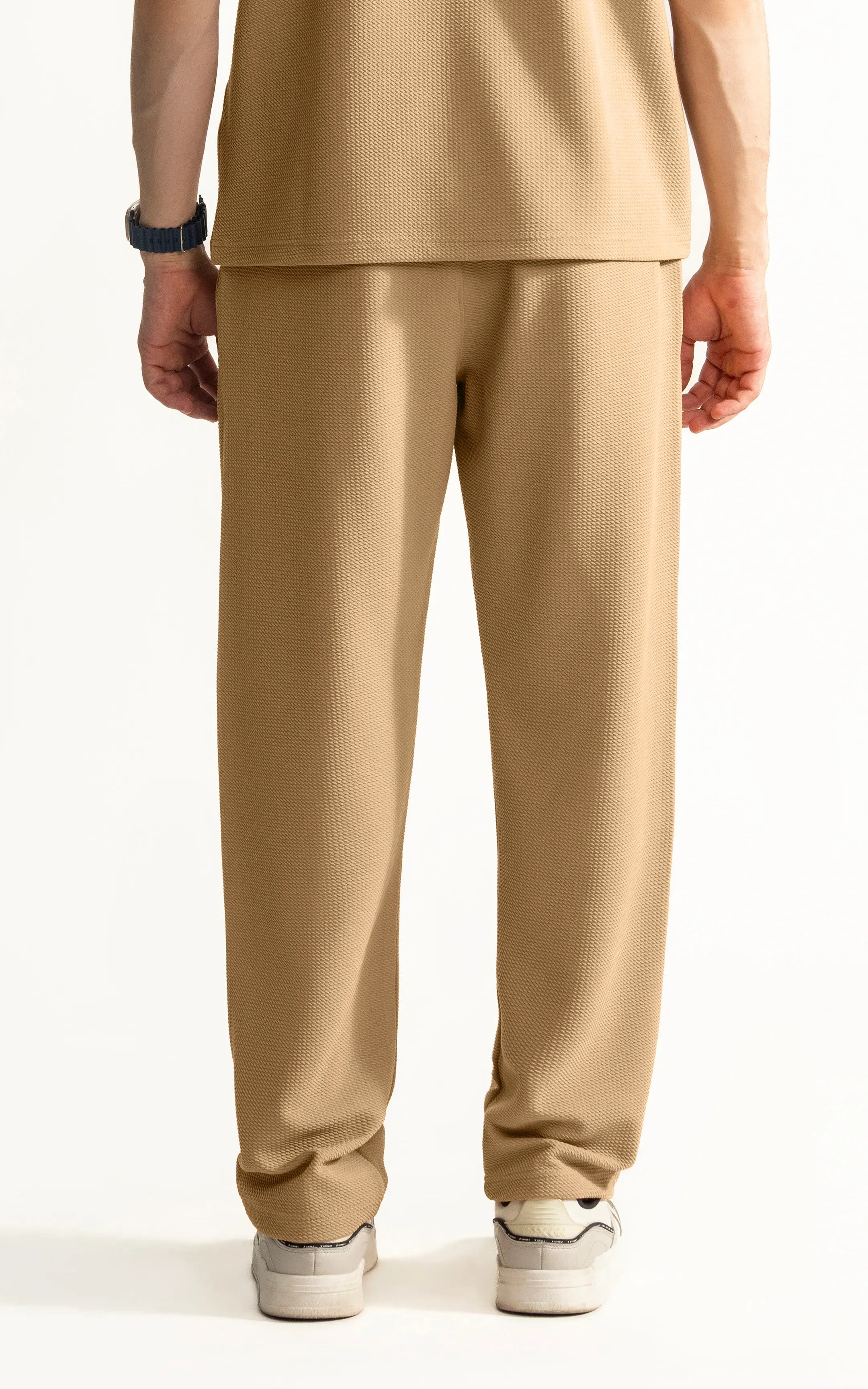 LOOSE FIT OPEN BOTTOM TROUSER BEIGE