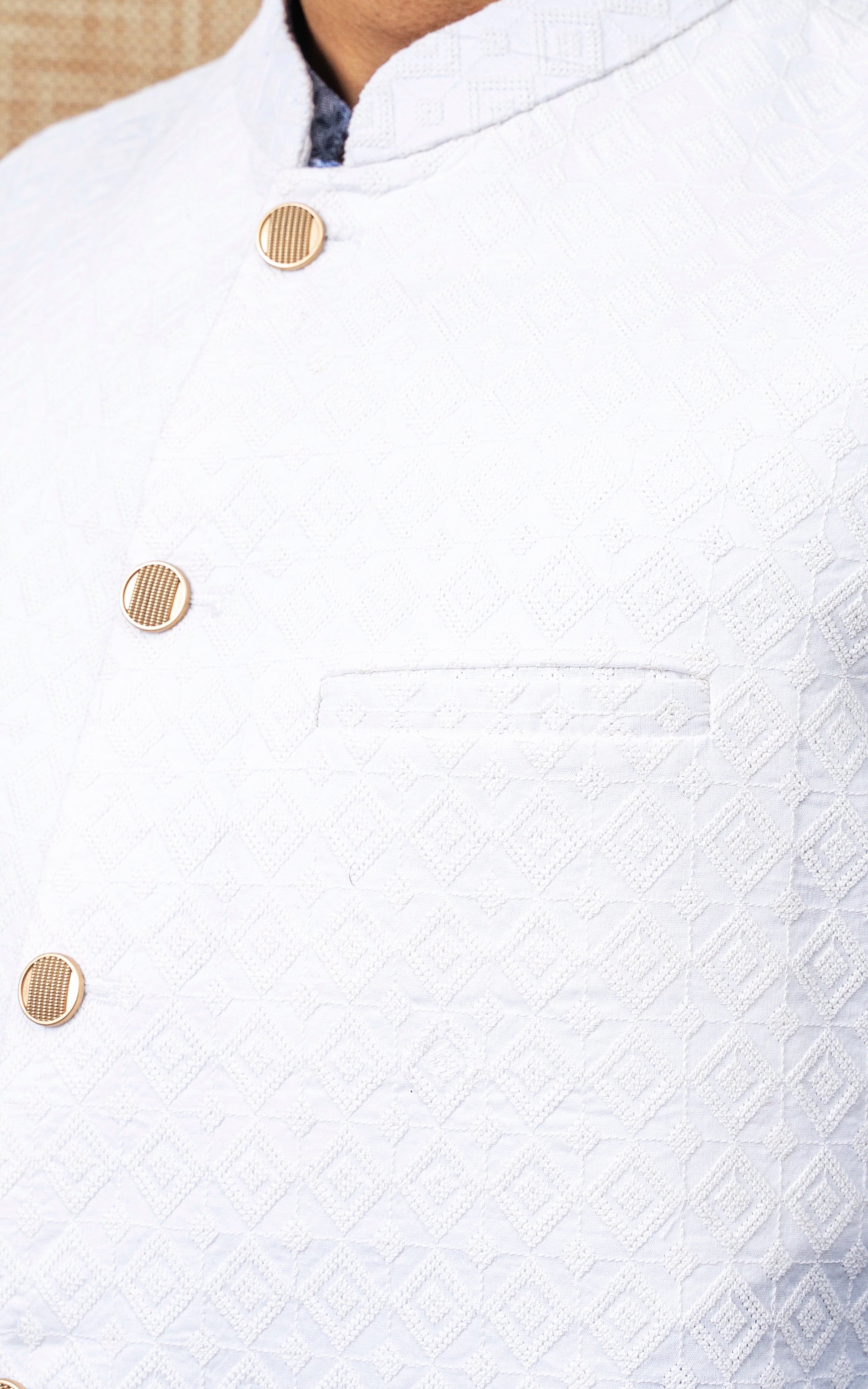 SCHIFFLI EMBROIDERED W/C -SIGNATURE COLLECTION WHITE