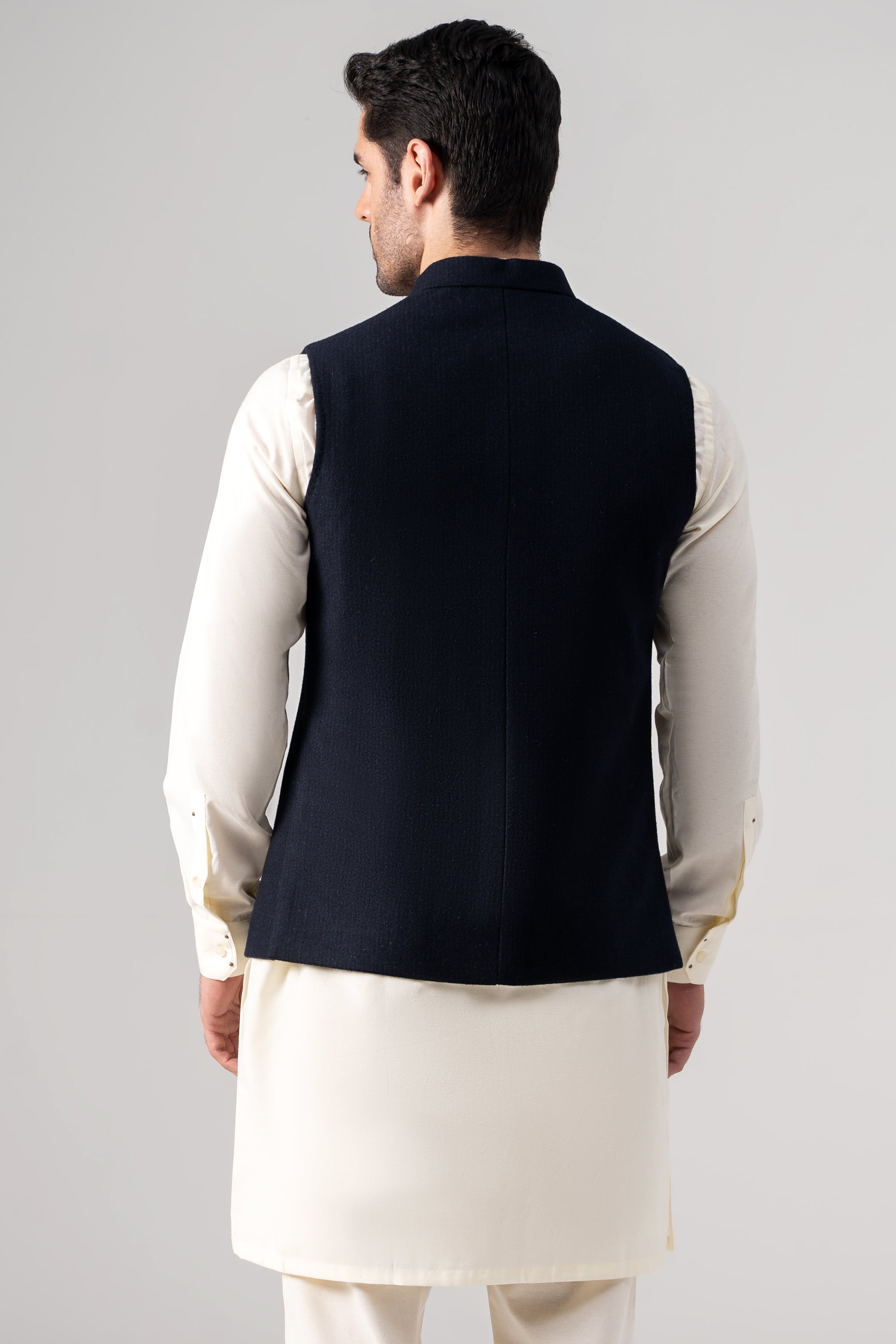 Blended Woolen Waistcoat - PREMIUM COLLECTION NAVY