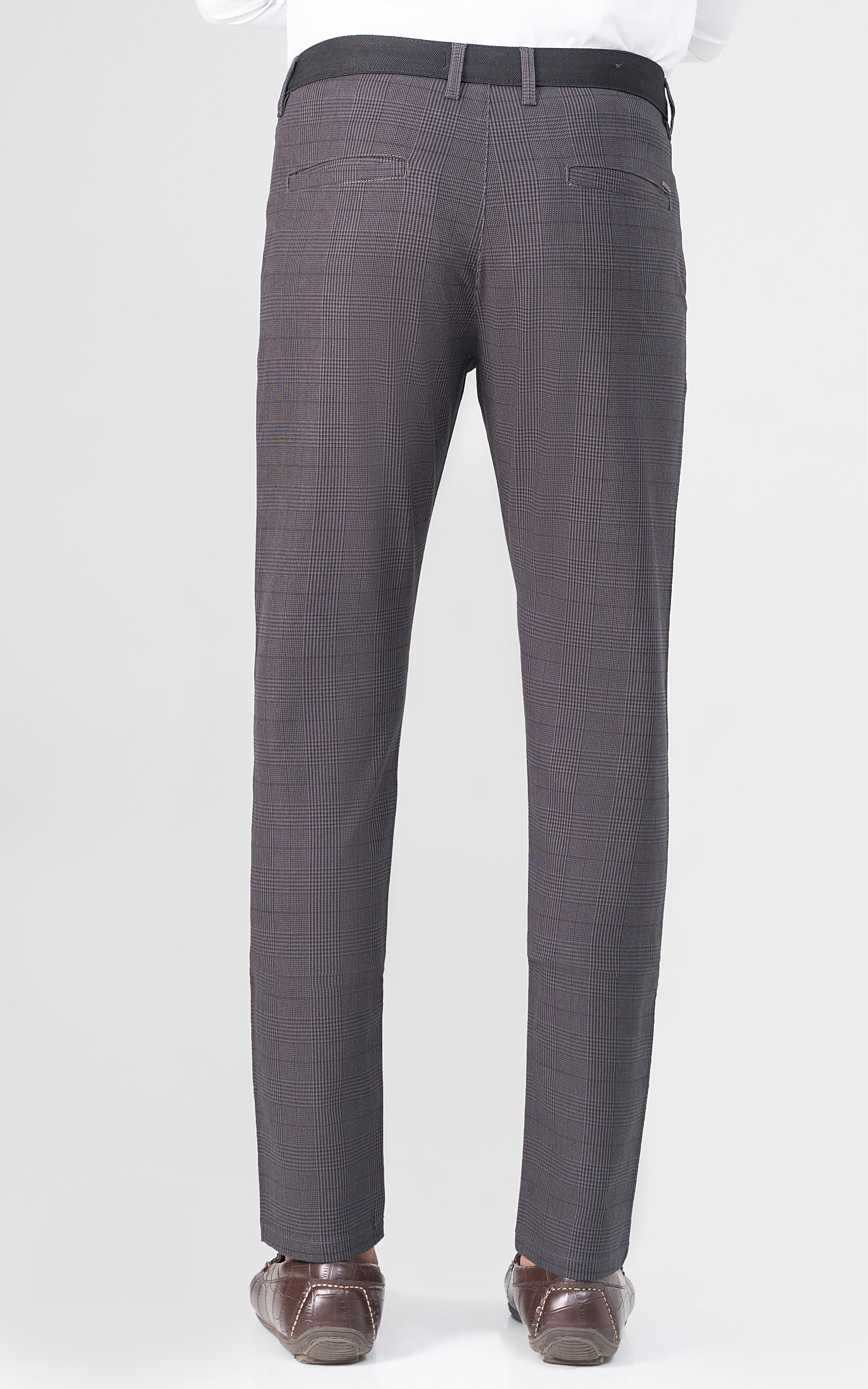 CROSS POCKET MINI CHECK PANT GREY BLACK