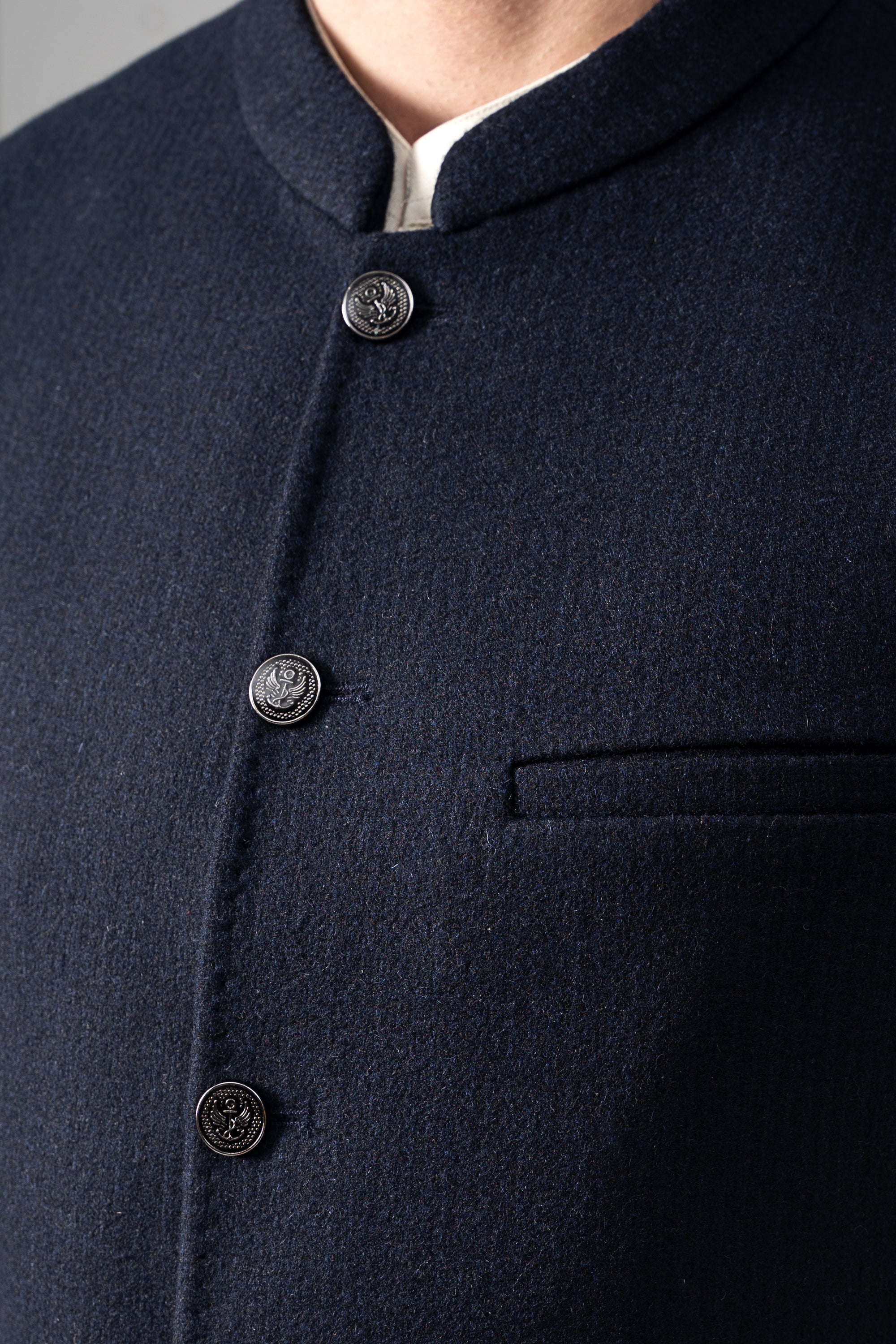 Blended Woolen Waistcoat - PREMIUM COLLECTION NAVY