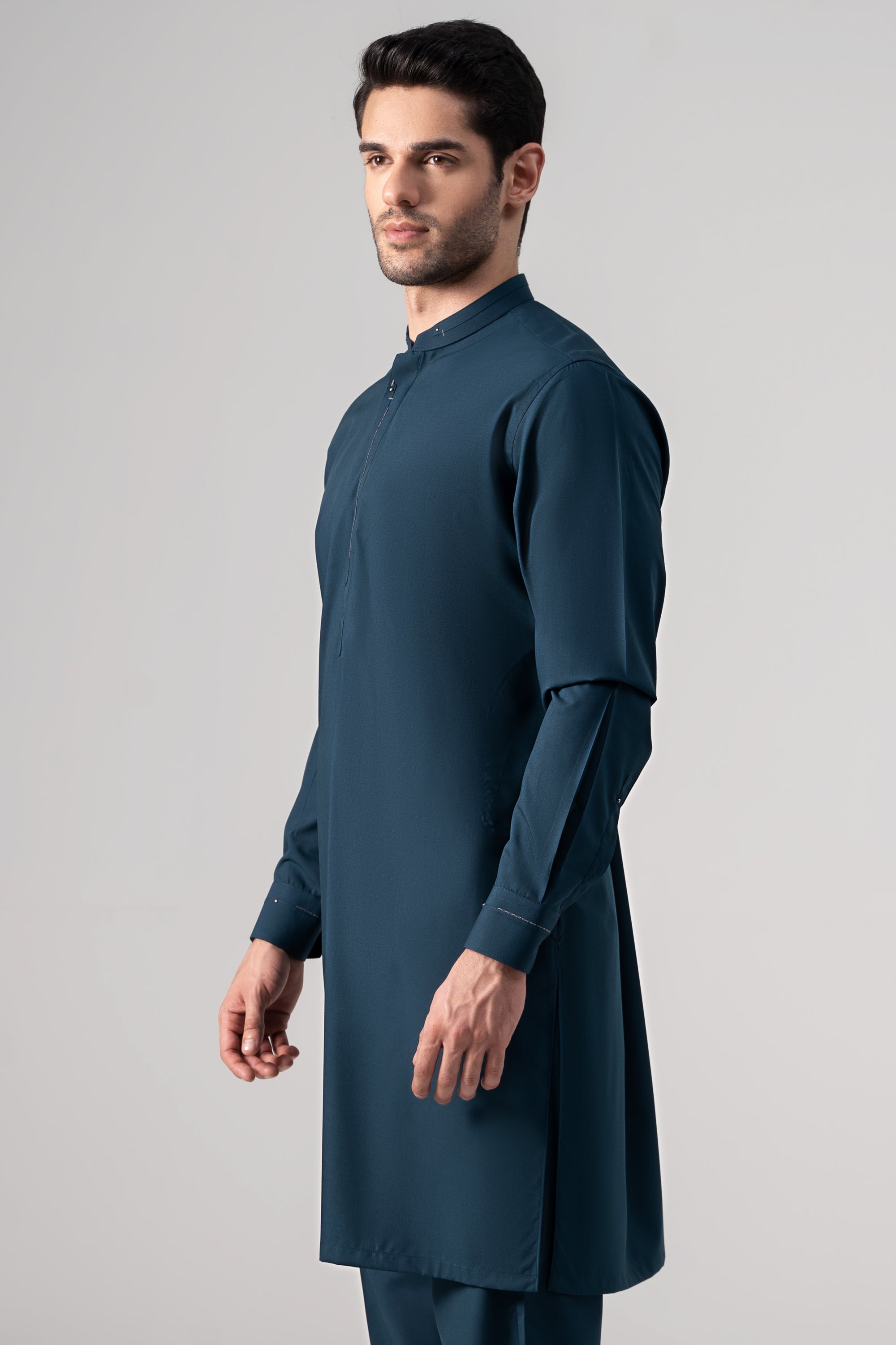 PREMIUM WASH & WEAR KURTA PAJAMA TEAL BLUE