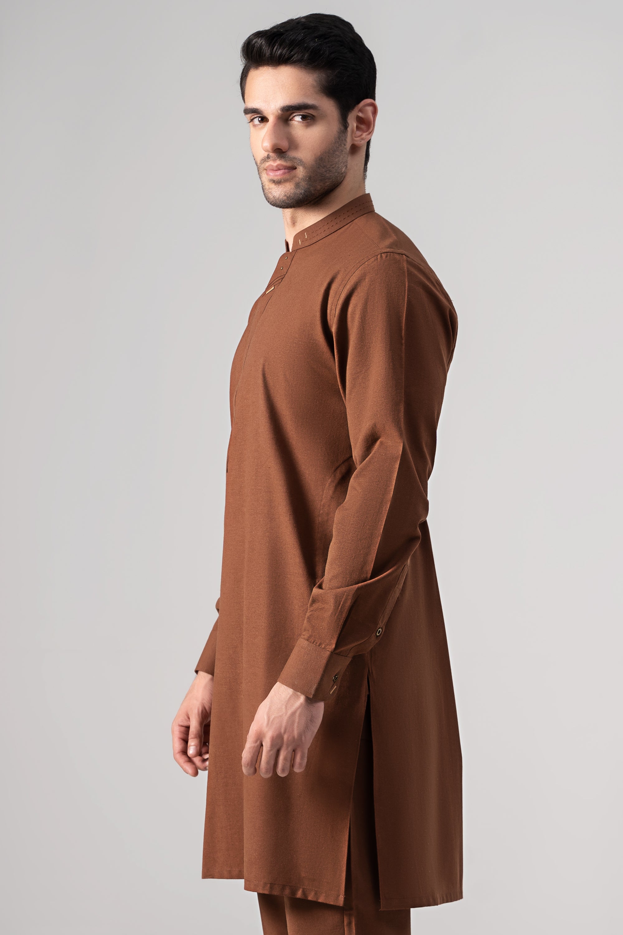 KARANDI KURTA PAJAMA -SIGNATURE COLLECTION DARK MUSTARD