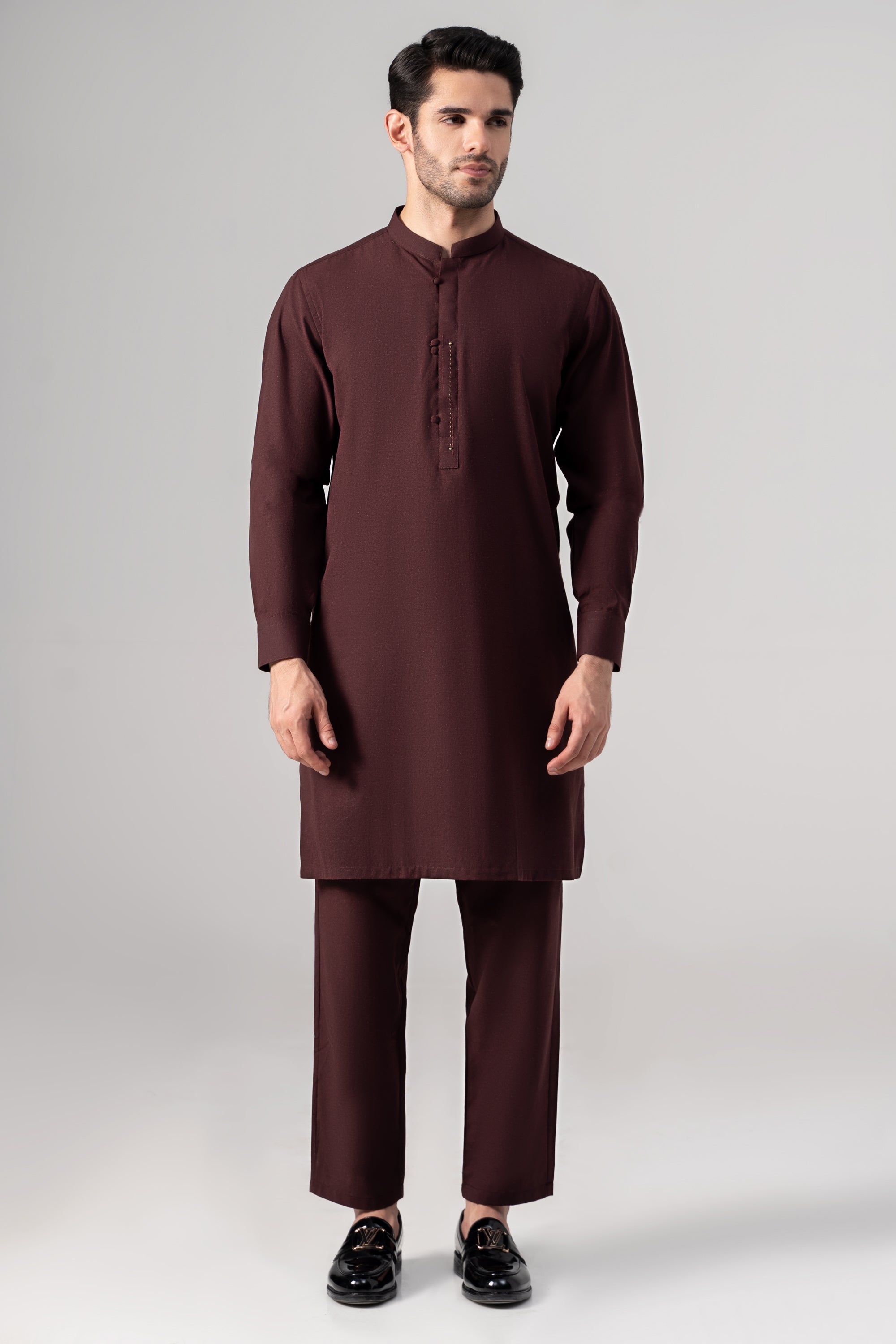 Karandi Kurta Pajama - SIGNATURE COLLECTION MAROON