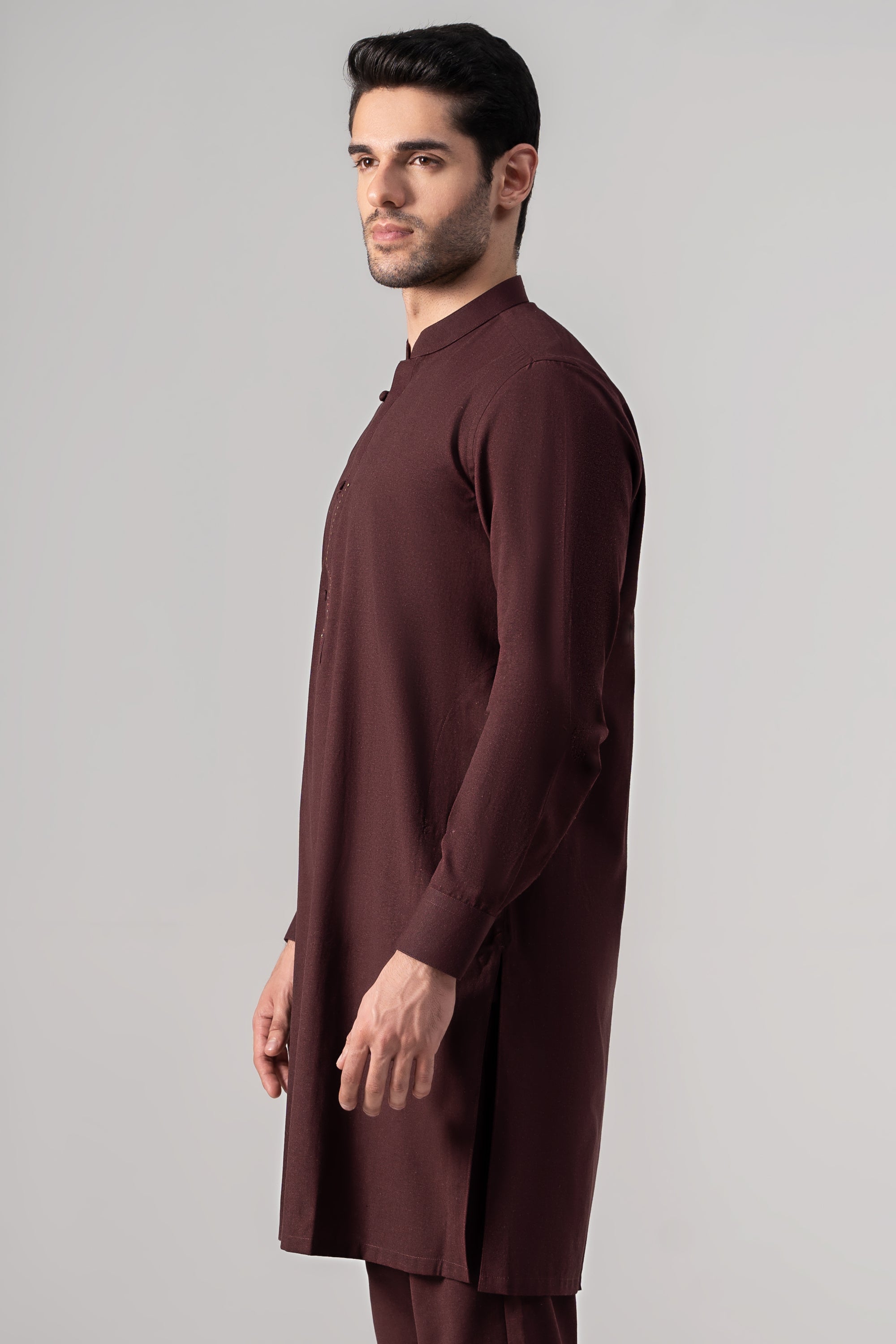 Karandi Kurta Pajama - SIGNATURE COLLECTION MAROON