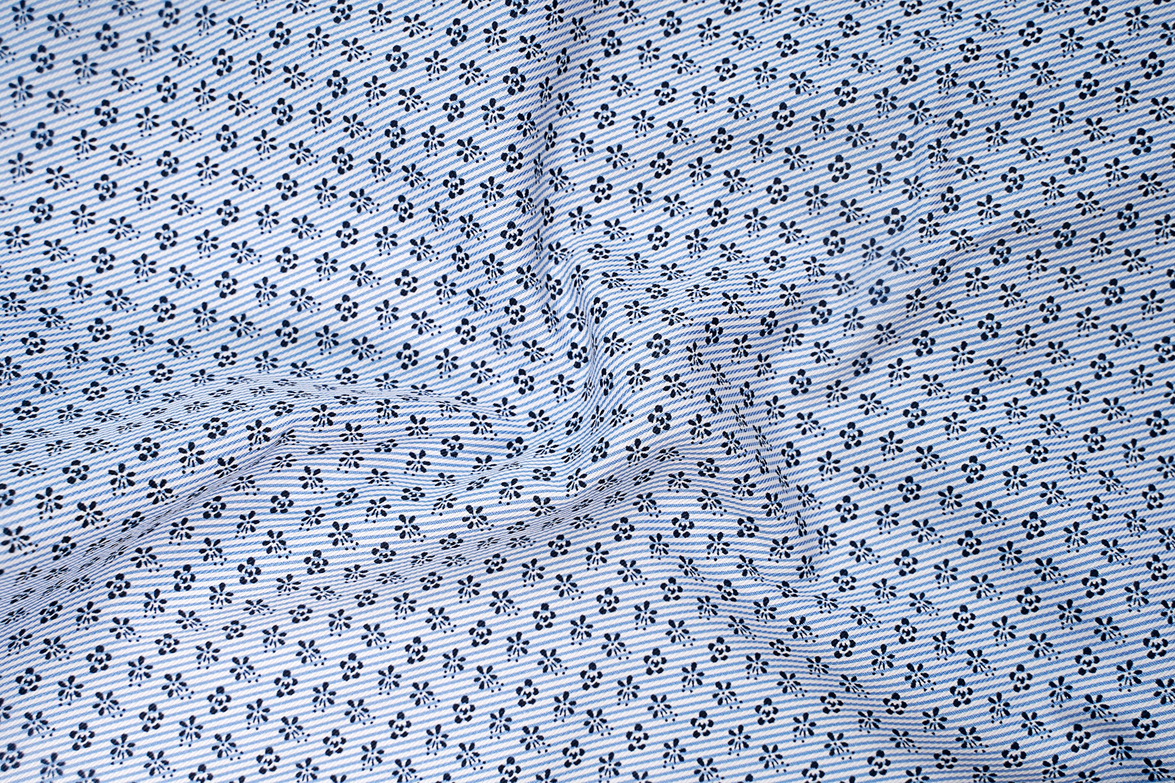 Sky blue shirt with small geometric pattern