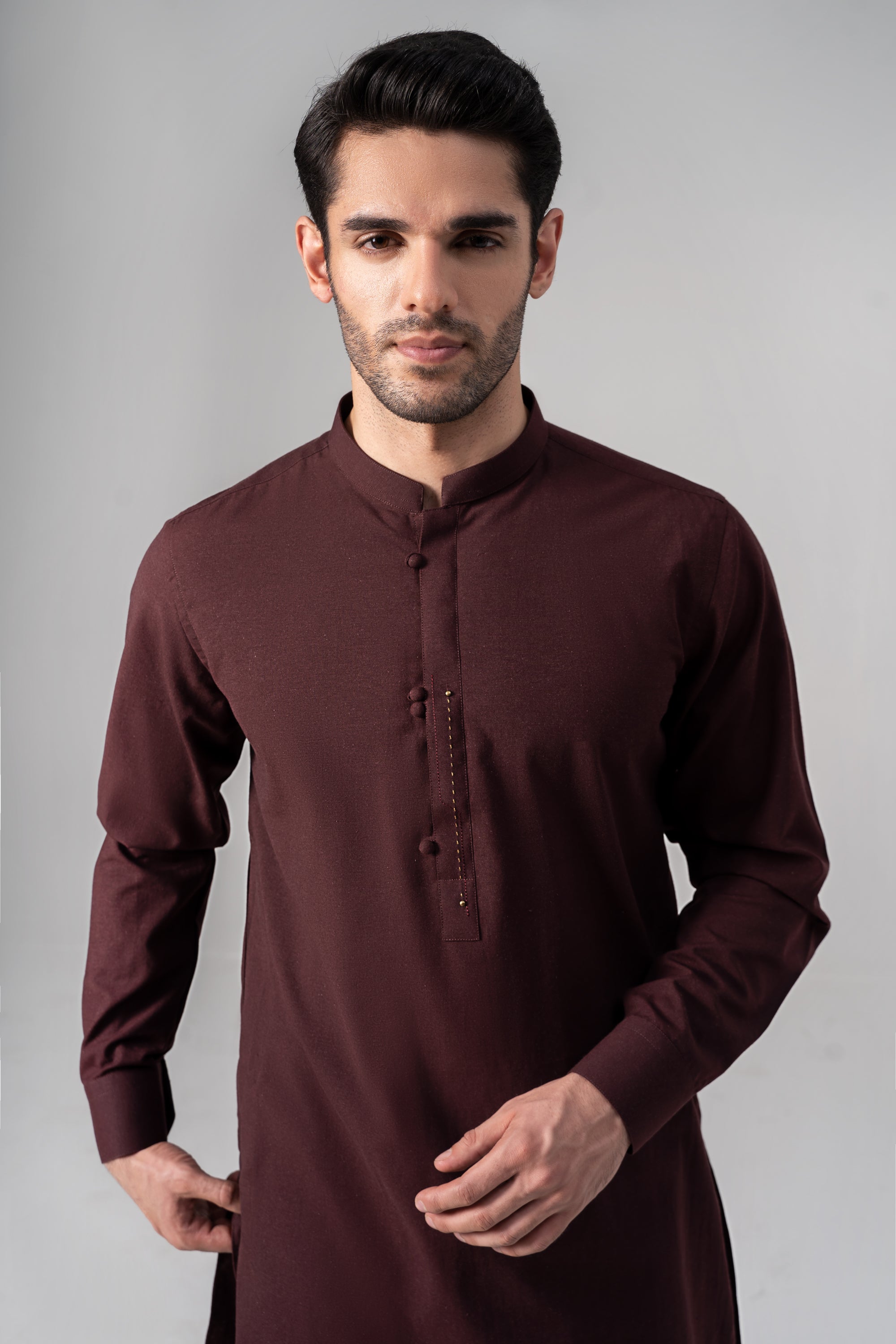 Karandi Kurta Pajama - SIGNATURE COLLECTION MAROON