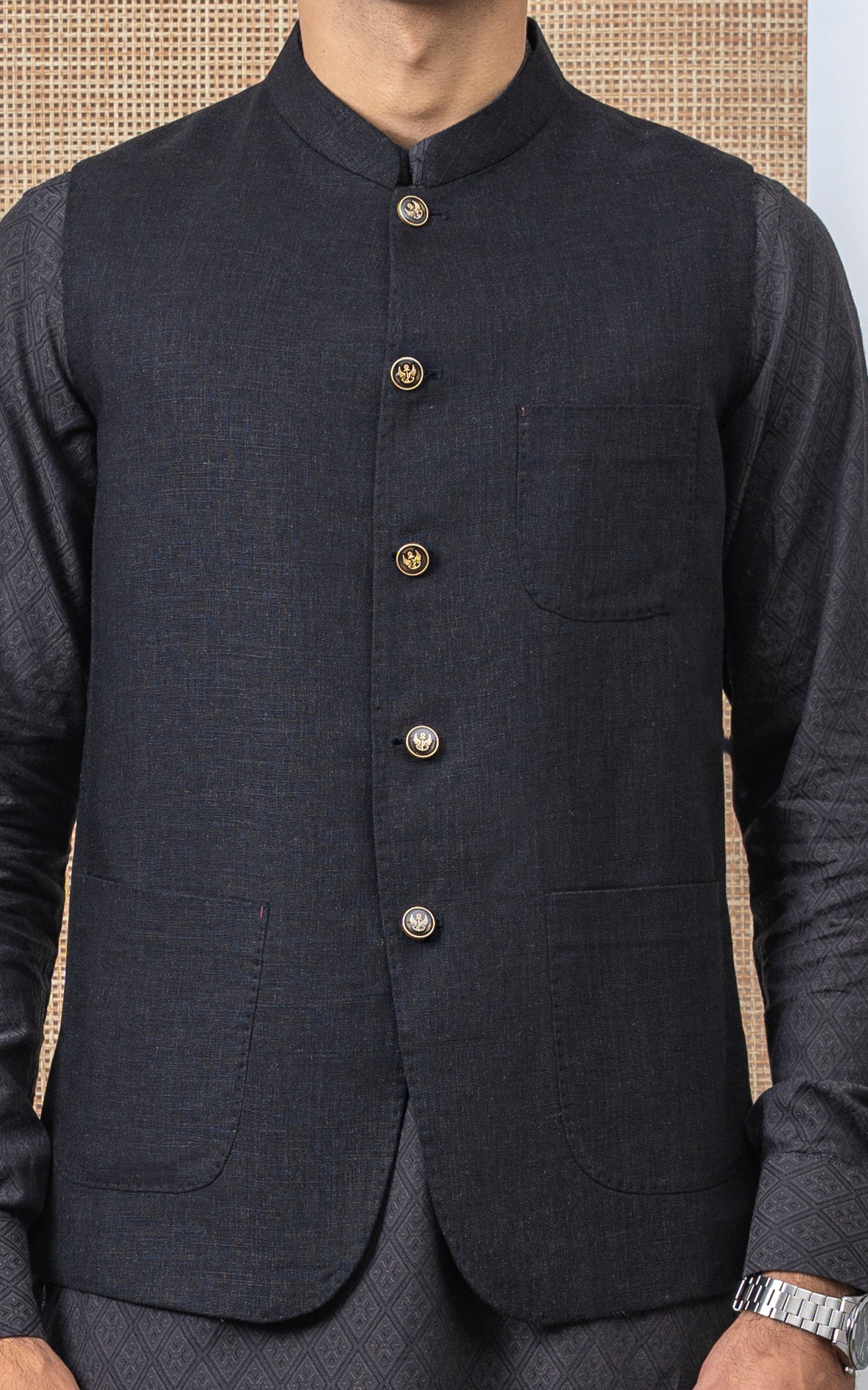 COTTON LINEN W/C - SIGNATURE COLLECTION BLACK