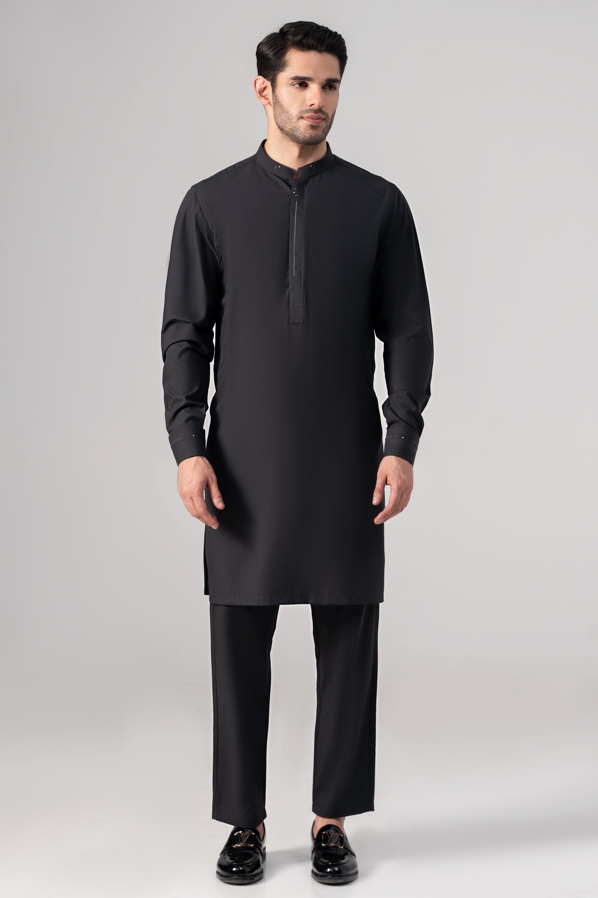 PREMIUM WASH & WEAR KURTA PAJAMA CHARCOAL GREY