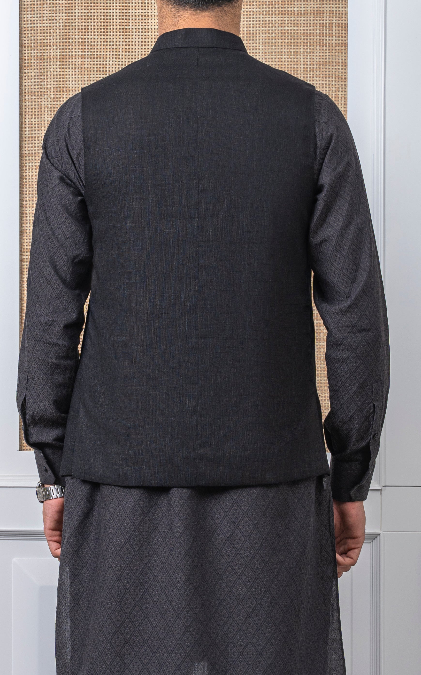 COTTON LINEN W/C -  SIGNATURE COLLECTION  BLACK