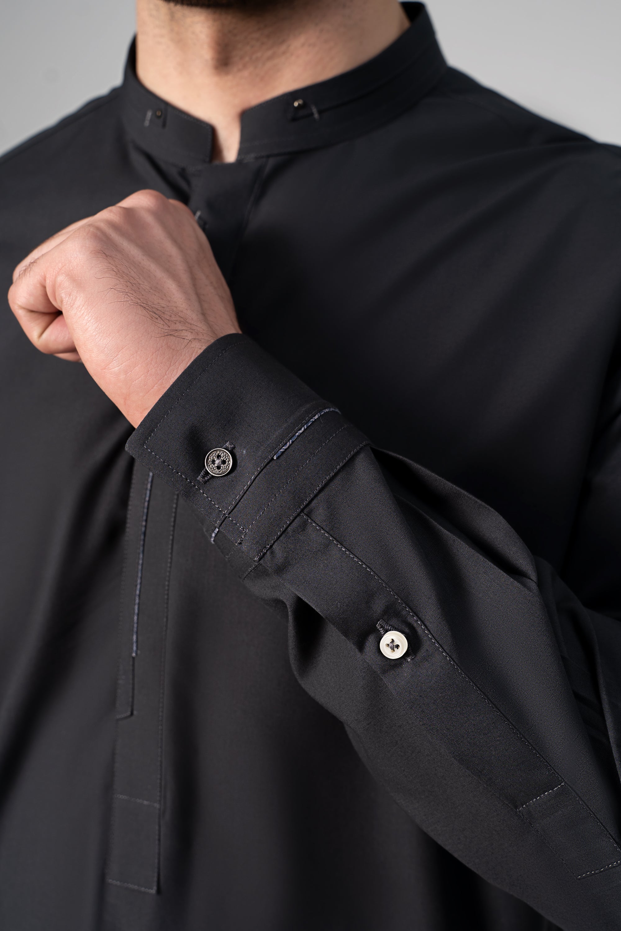 PREMIUM WASH & WEAR KURTA PAJAMA CHARCOAL GREY