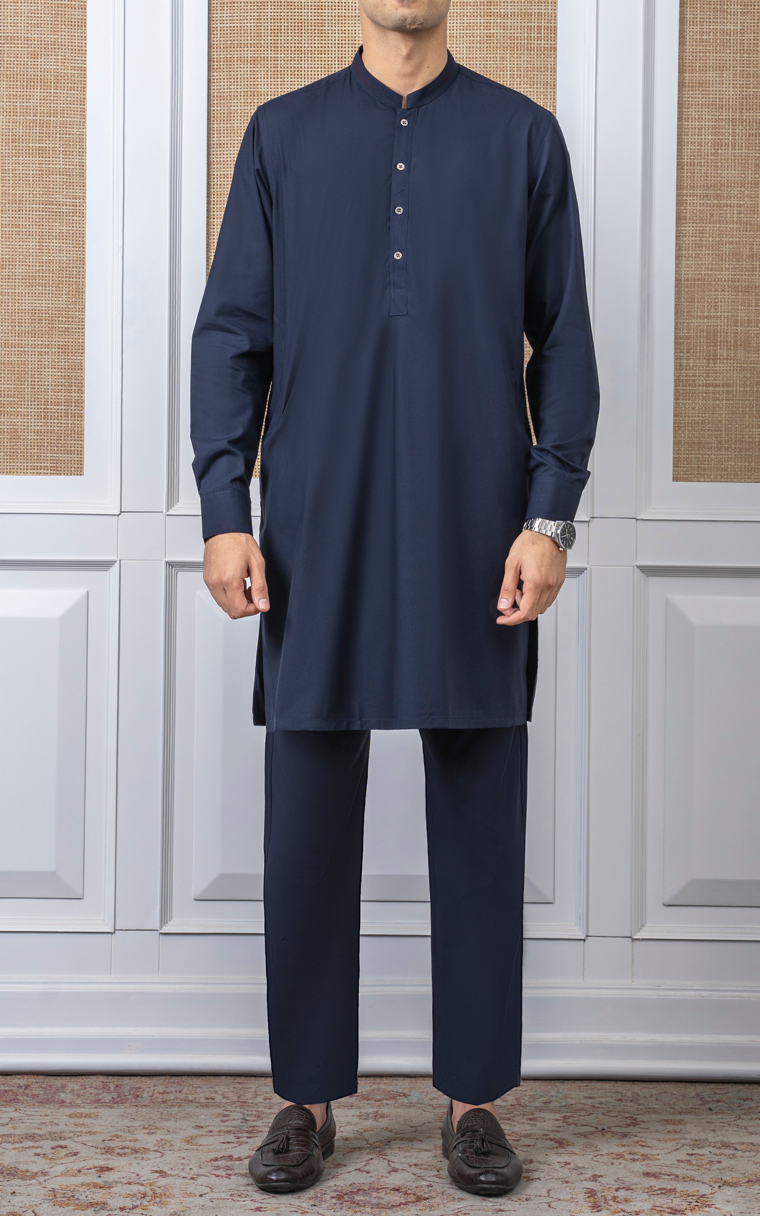BLENDED KURTA PAJAMA - PREMIUM COLLECTION NAVY