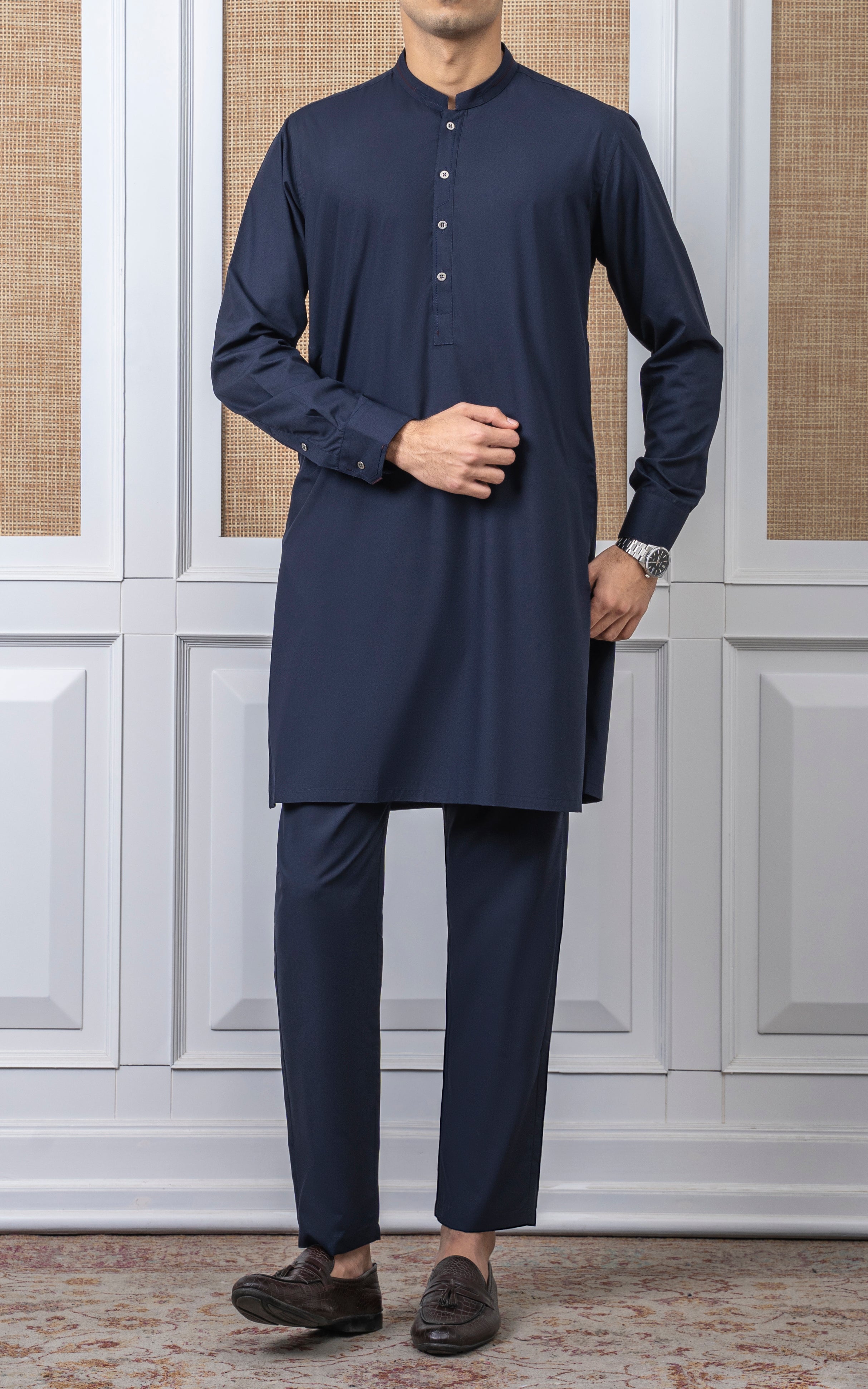 BLENDED KURTA PAJAMA - PREMIUM COLLECTION NAVY