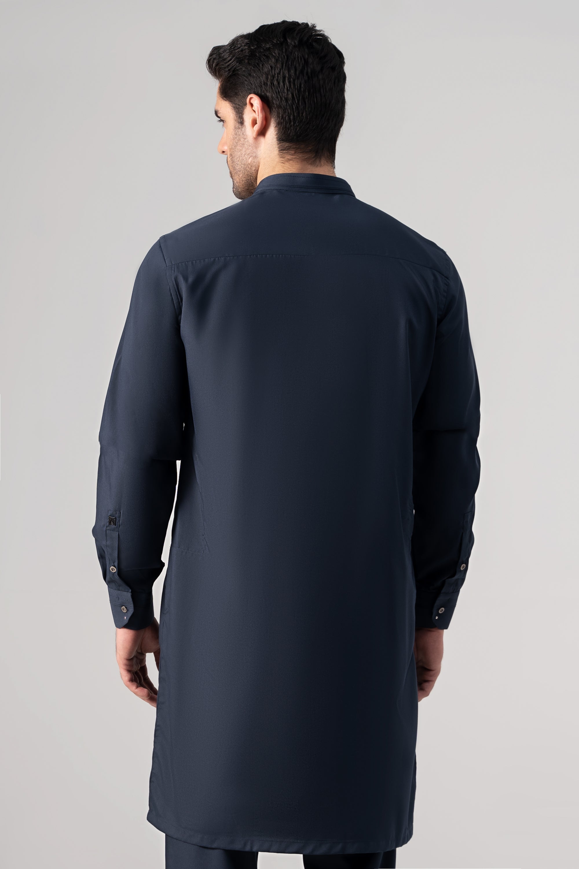 PREMIUM WASH & WEAR KURTA PAJAMA BLUE GREY