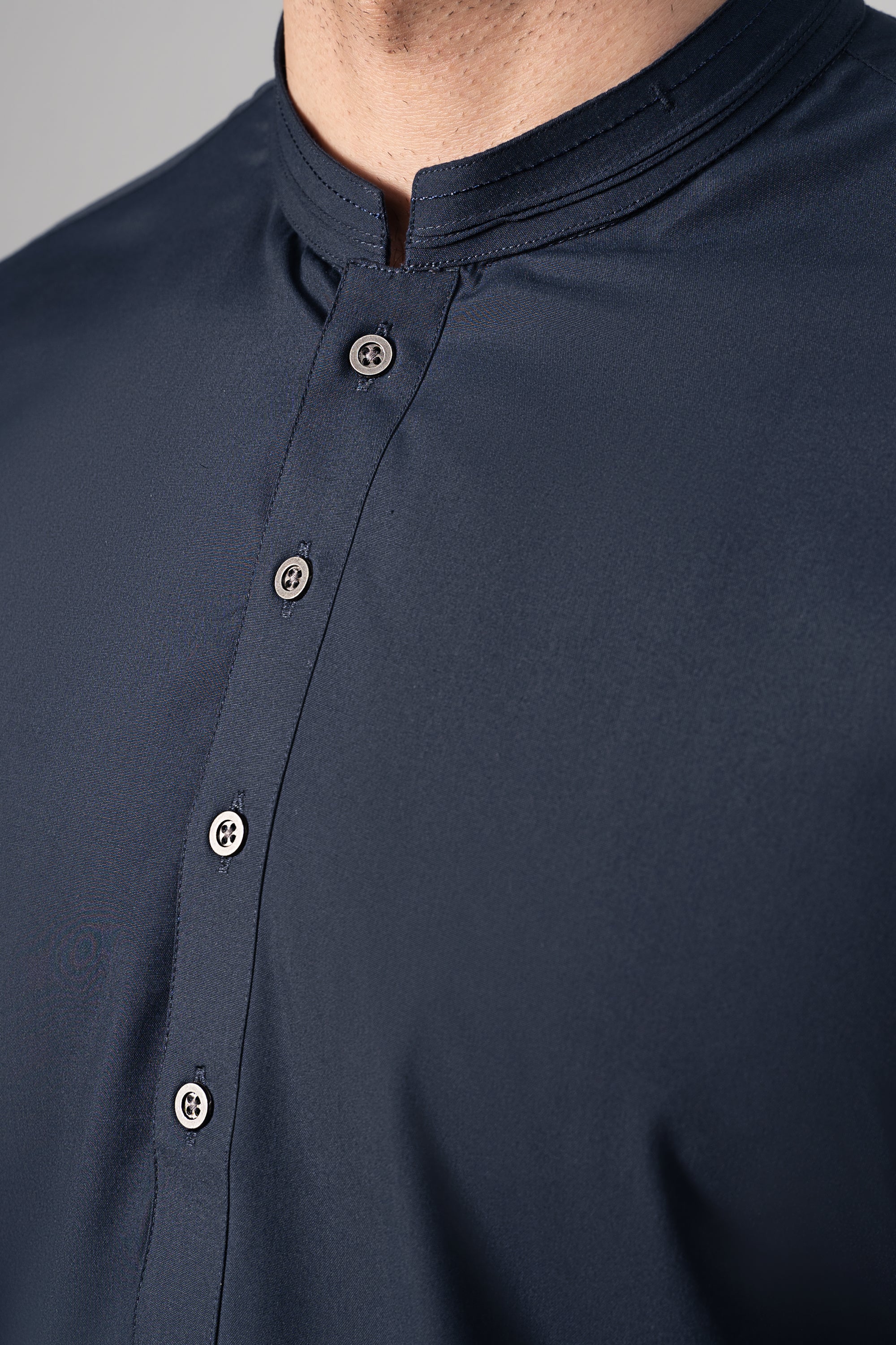 PREMIUM WASH & WEAR KURTA PAJAMA BLUE GREY