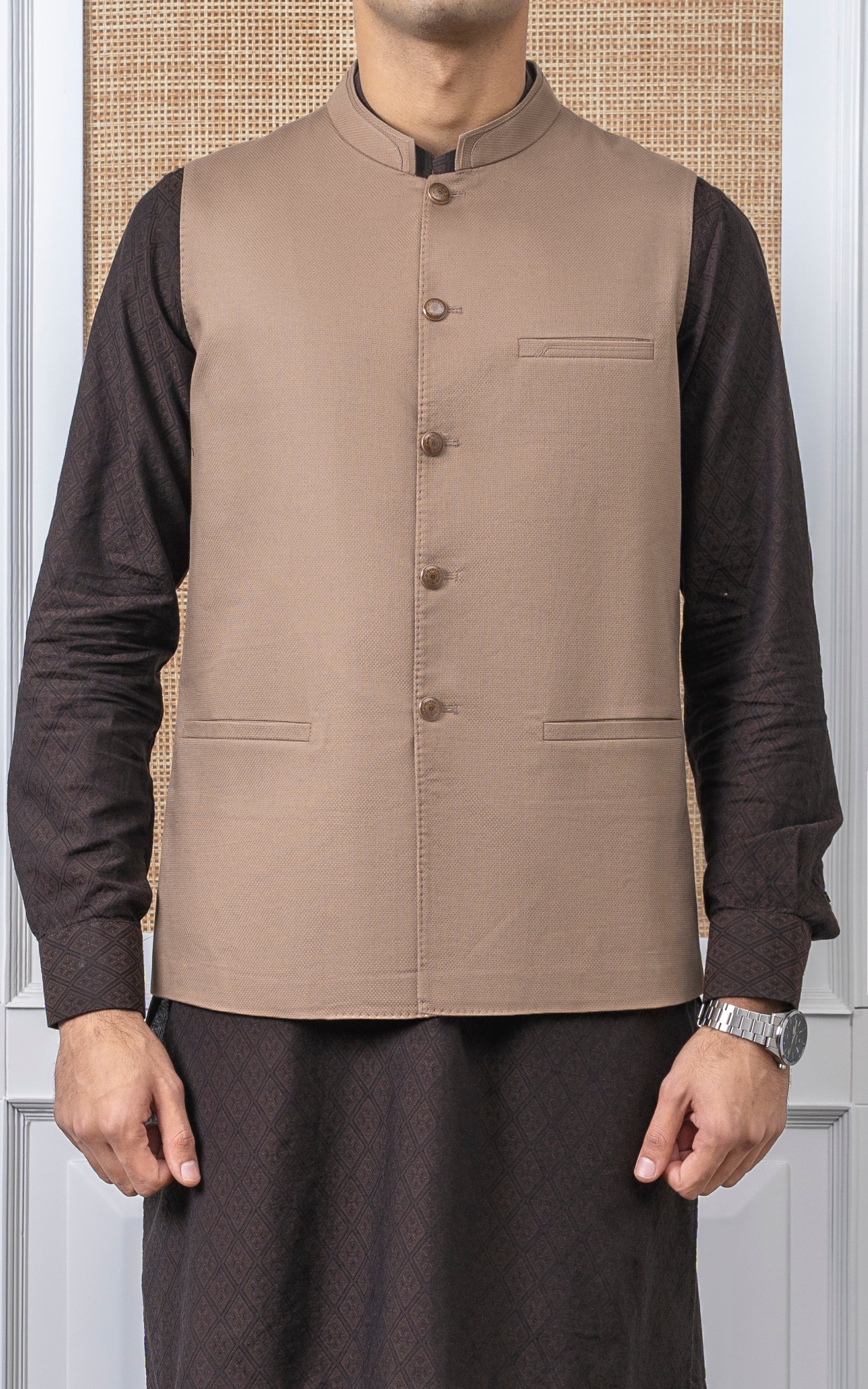 DOBBY TEXTURED W/C - PREMIUM COLLECTION KHAKI