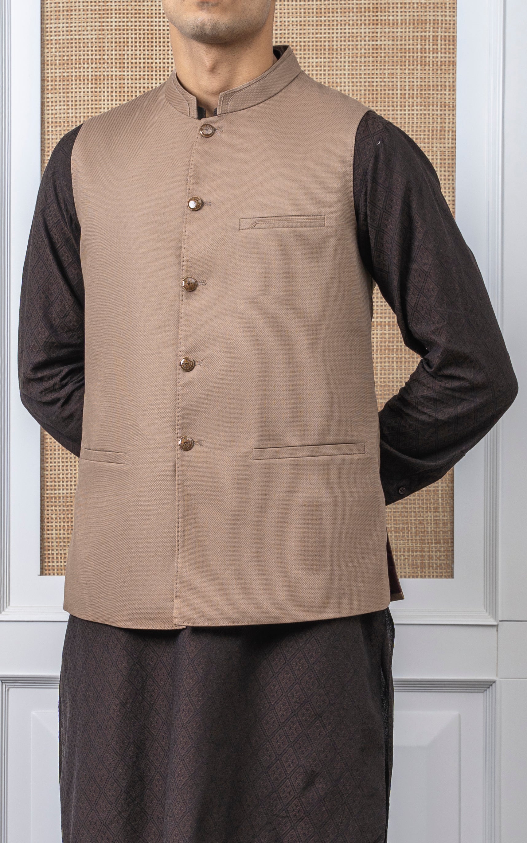 DOBBY TEXTURED W/C - PREMIUM COLLECTION KHAKI