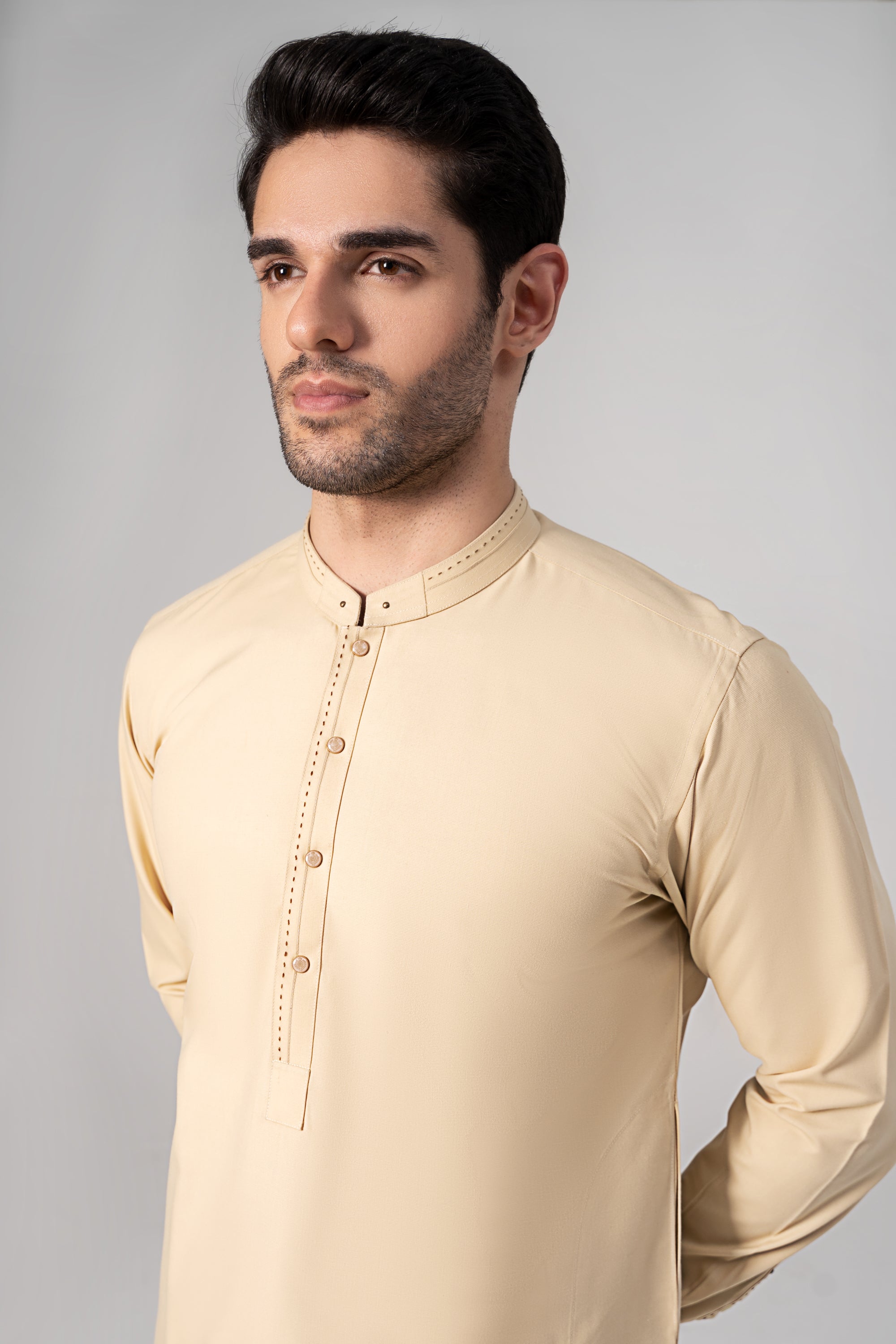 Wash & Wear Kameez Shalwar - SIGNATURE COLLECTION BEIGE