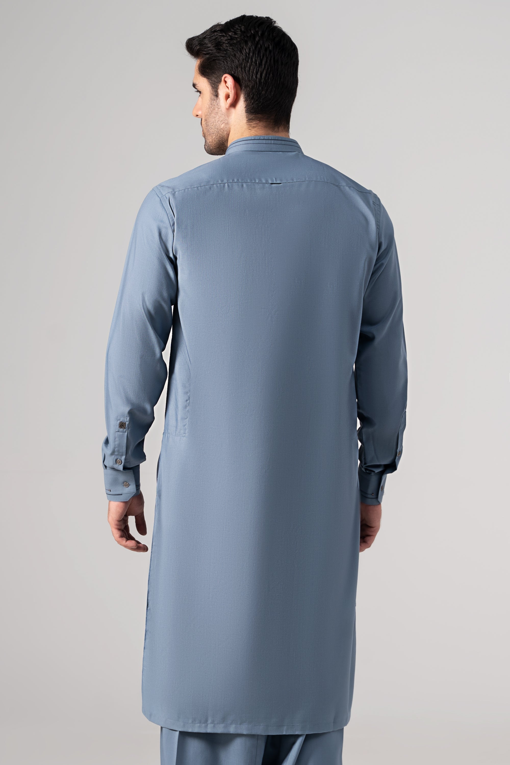 Wash & Wear Kameez Shalwar - PREMIUM COLLECTION DUST BLUE