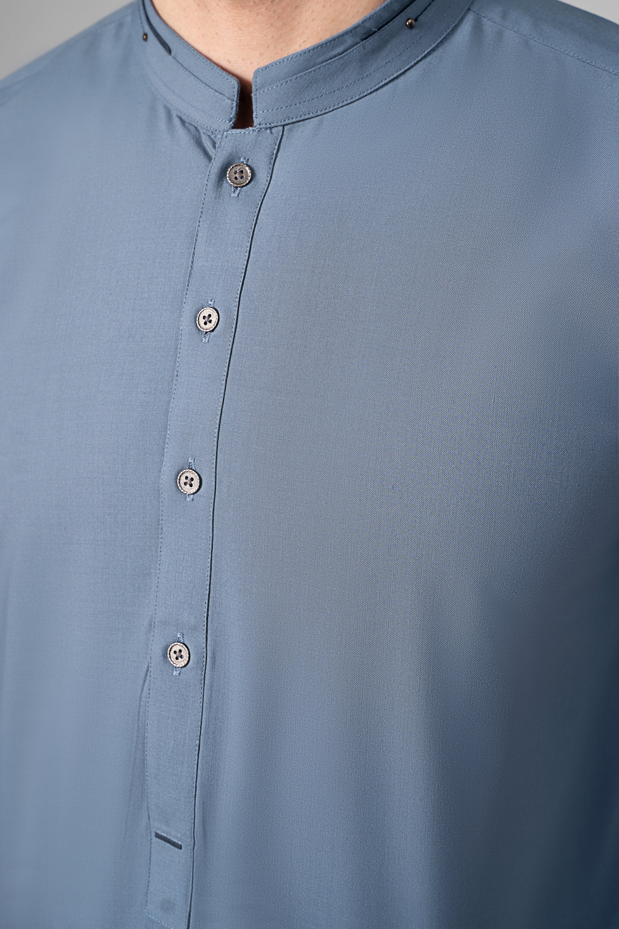 Wash & Wear Kameez Shalwar - PREMIUM COLLECTION DUST BLUE