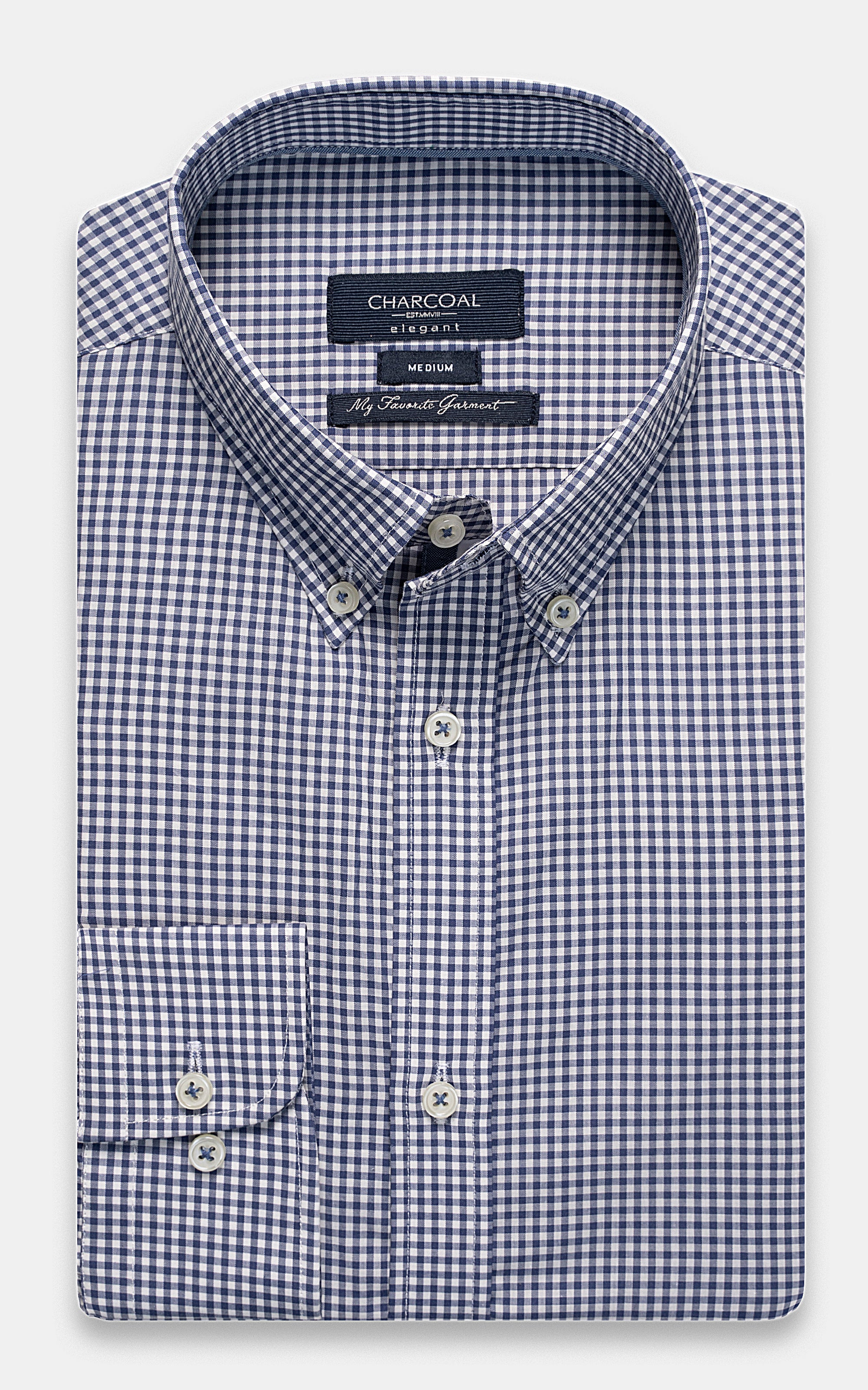 SEMI FORMAL SHIRT BLUE WHITE CHECK