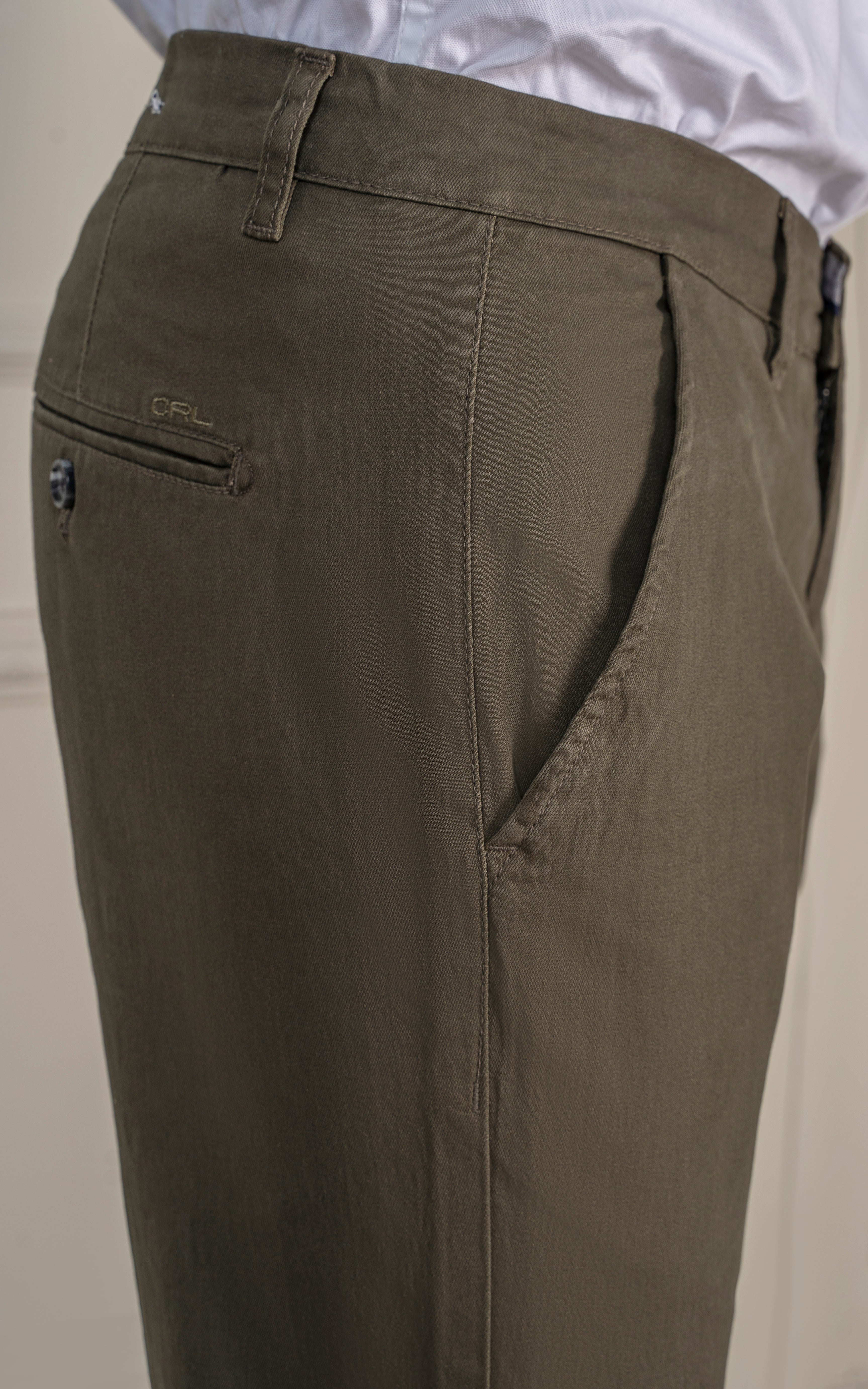 SLIM FIT TWILL PANT OLIVE