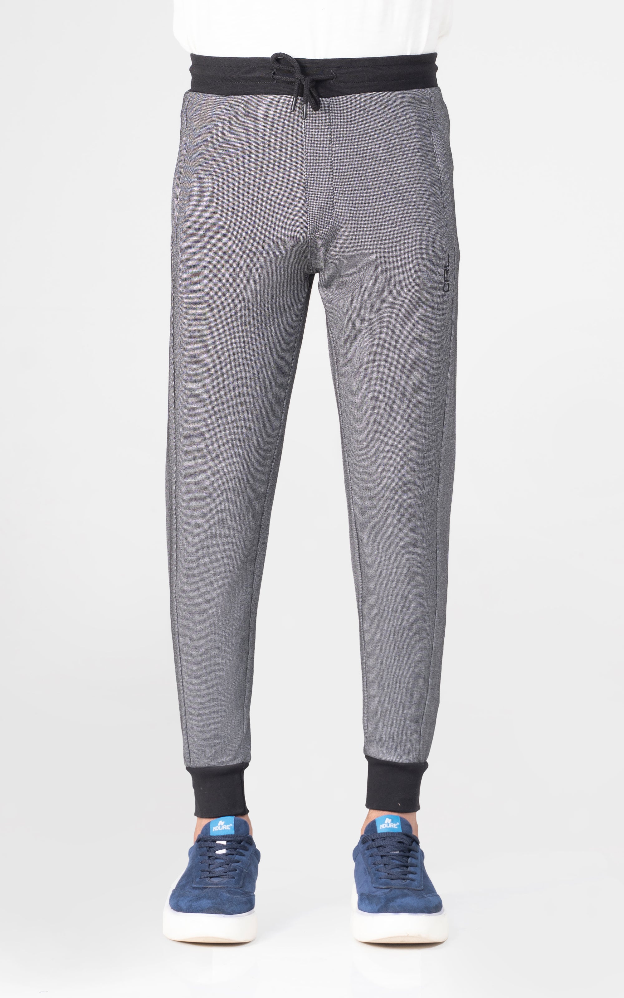 INTERLOCK JOGGER TROUSER JET BLACK MELANGE