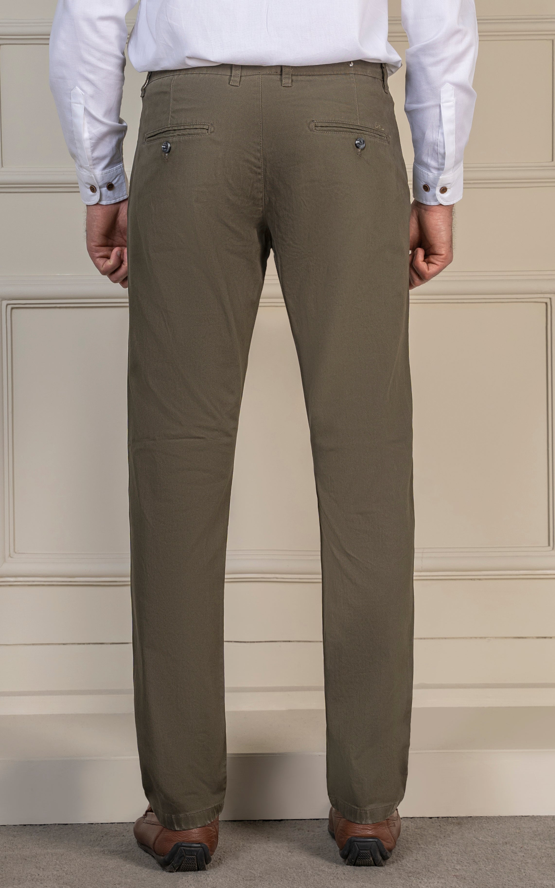 SLIM FIT TWILL PANT OLIVE