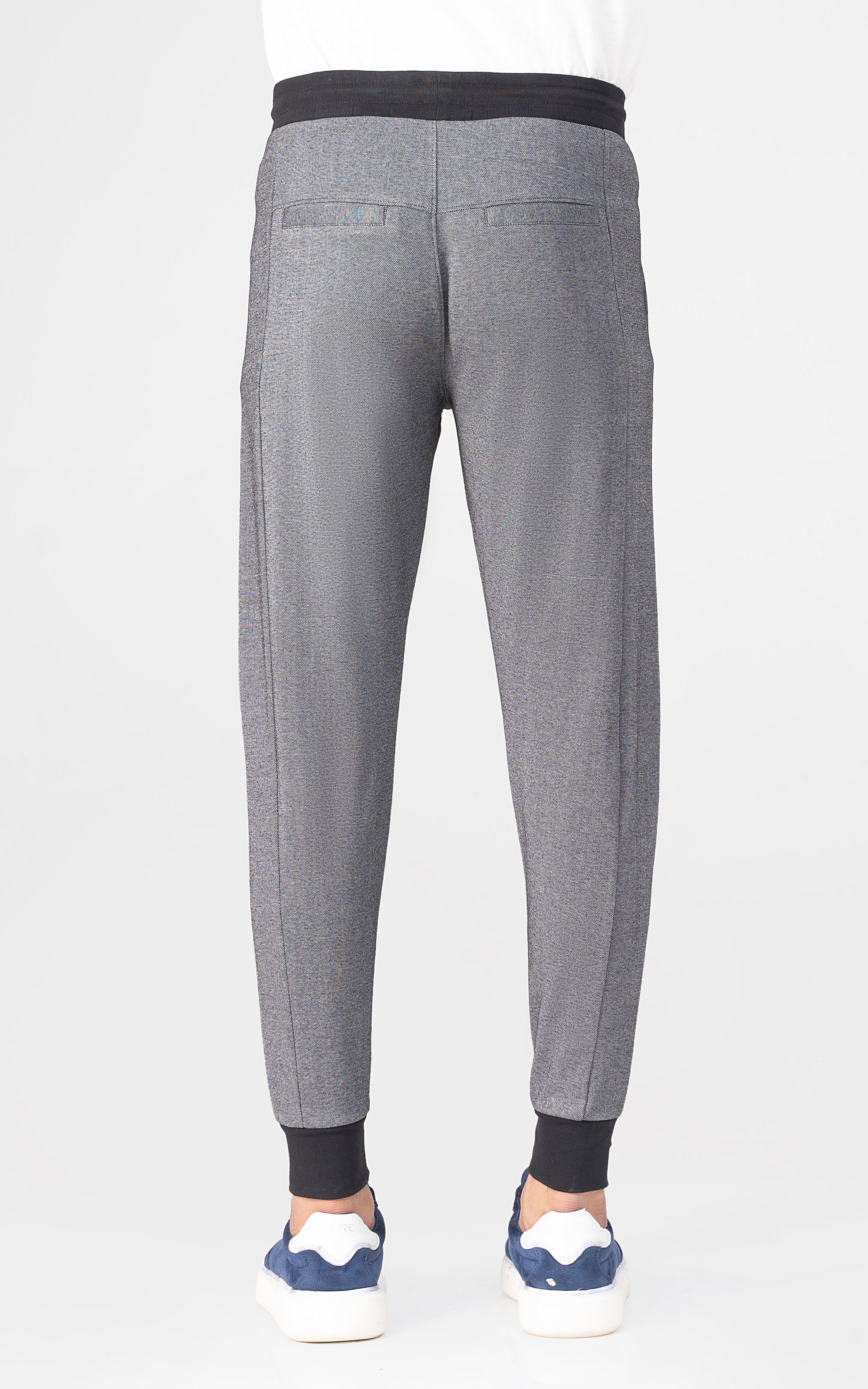 INTERLOCK JOGGER TROUSER JET BLACK MELANGE
