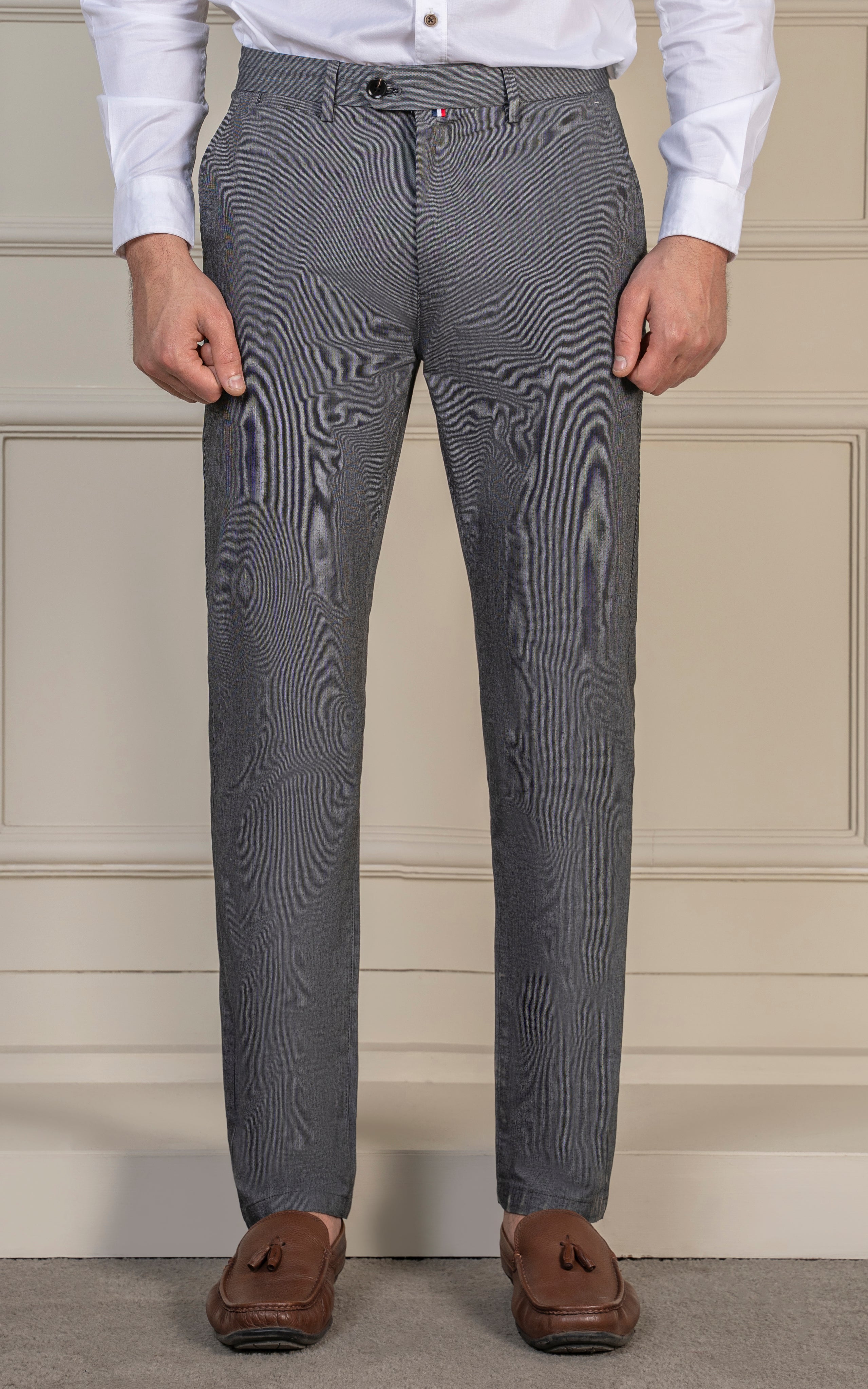 SMART FIT TEXTURED PANT DARK GREY