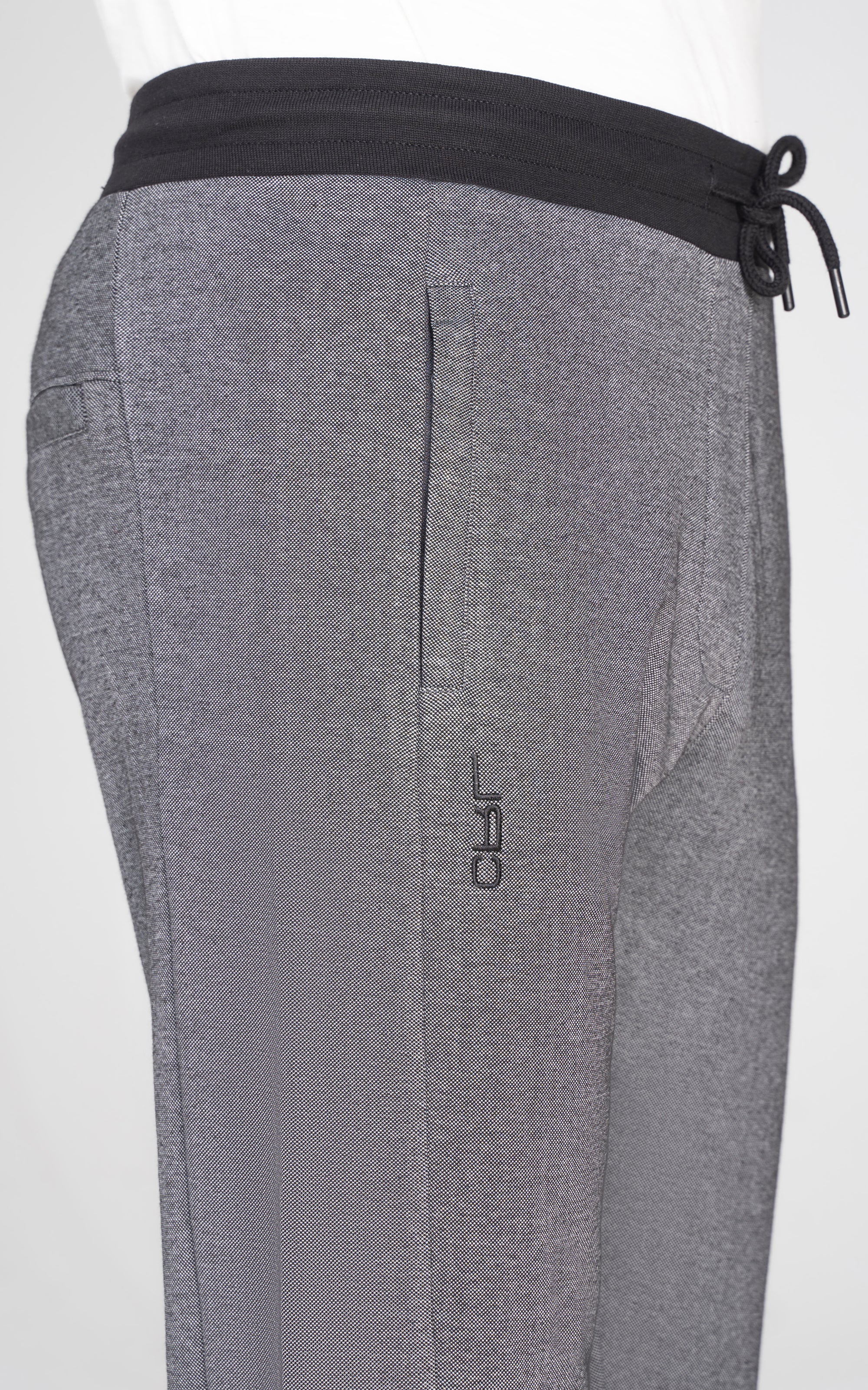 INTERLOCK JOGGER TROUSER JET BLACK MELANGE